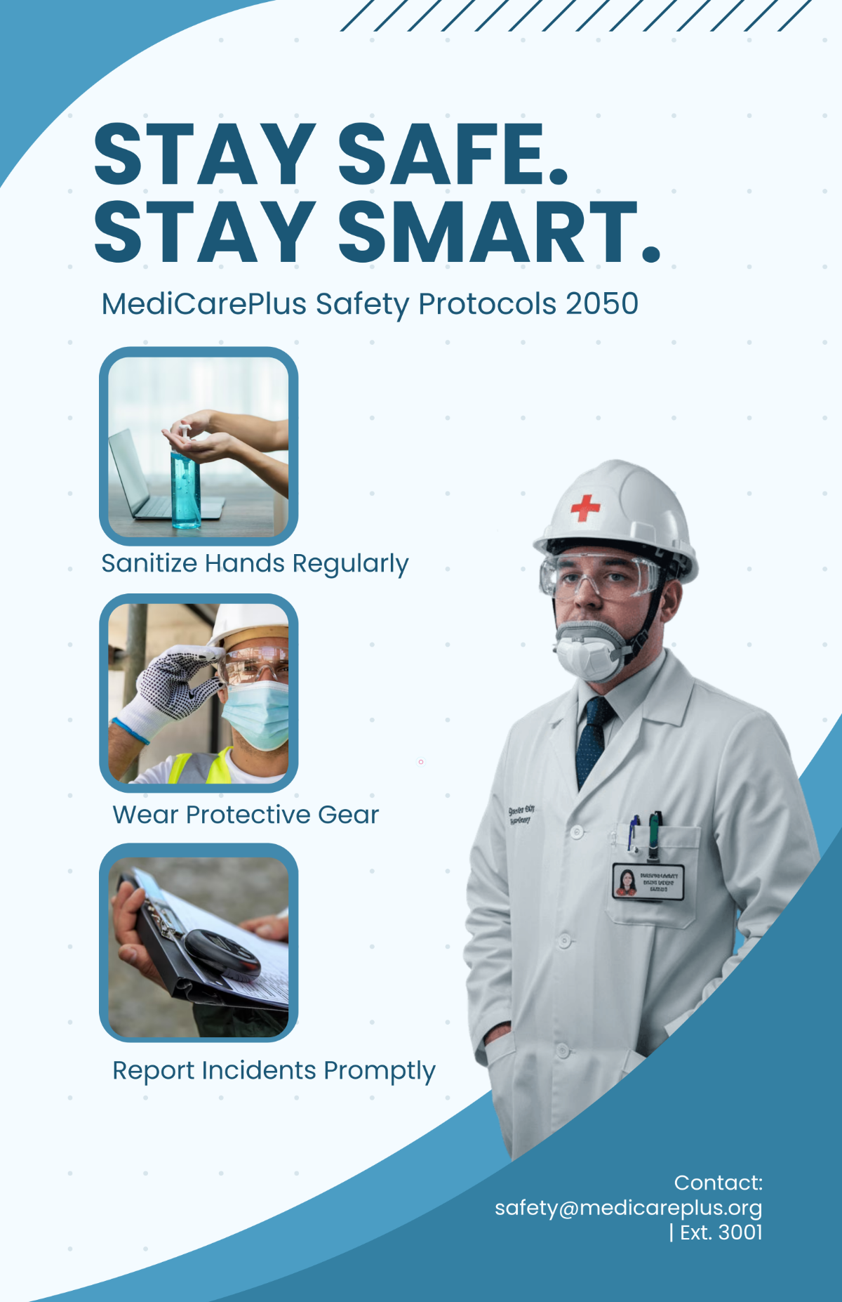 Free Modern Medical Safety Poster Template