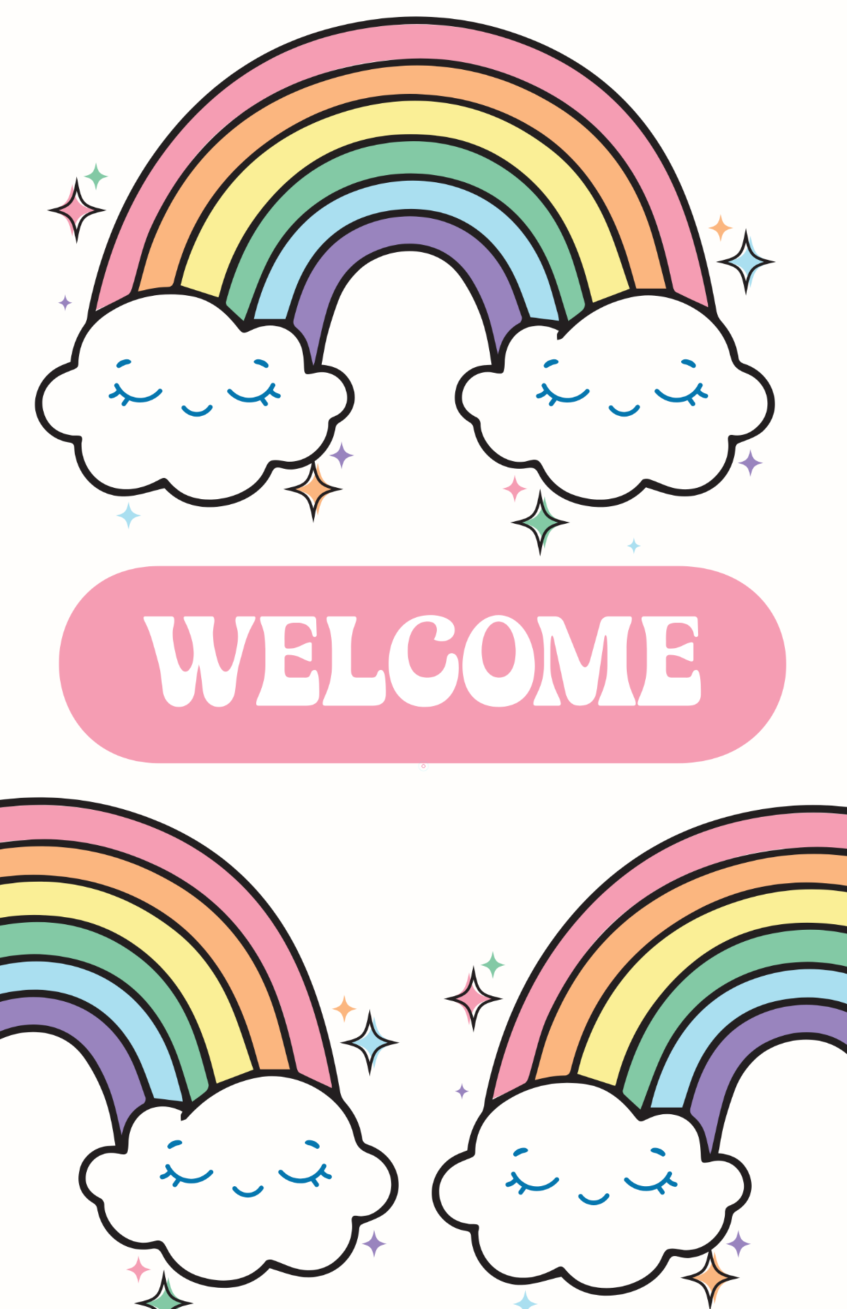 Rainbow Classroom Welcome Poster