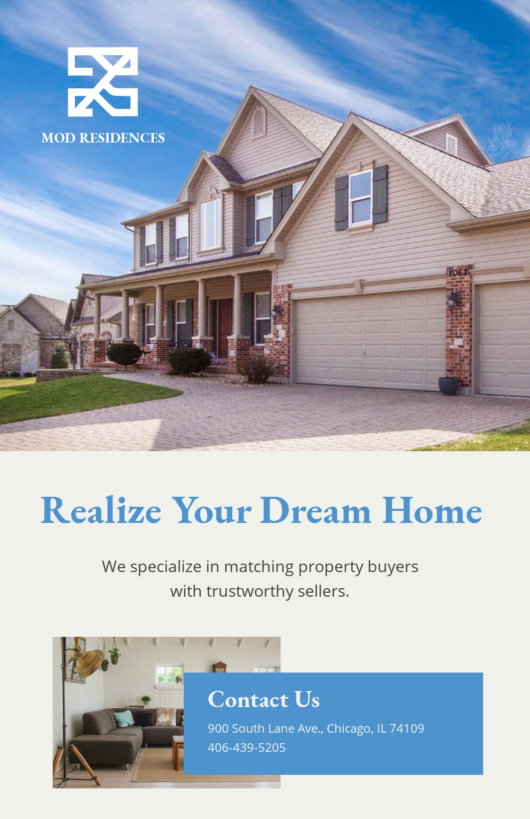 Real Estate Advertising Poster Template [Free PDF] - PSD | Apple Pages ...