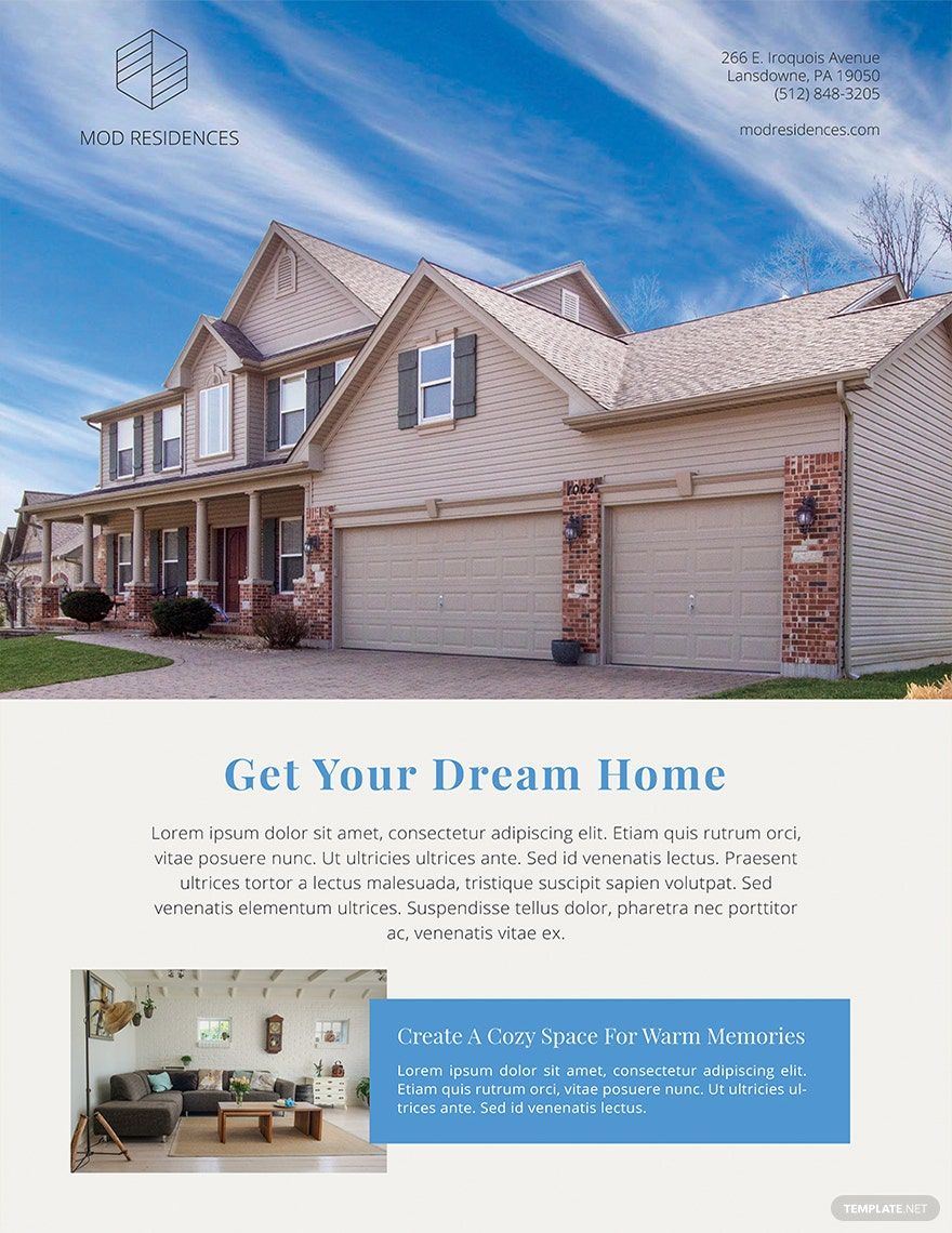 Real Estate Advertising Poster Template