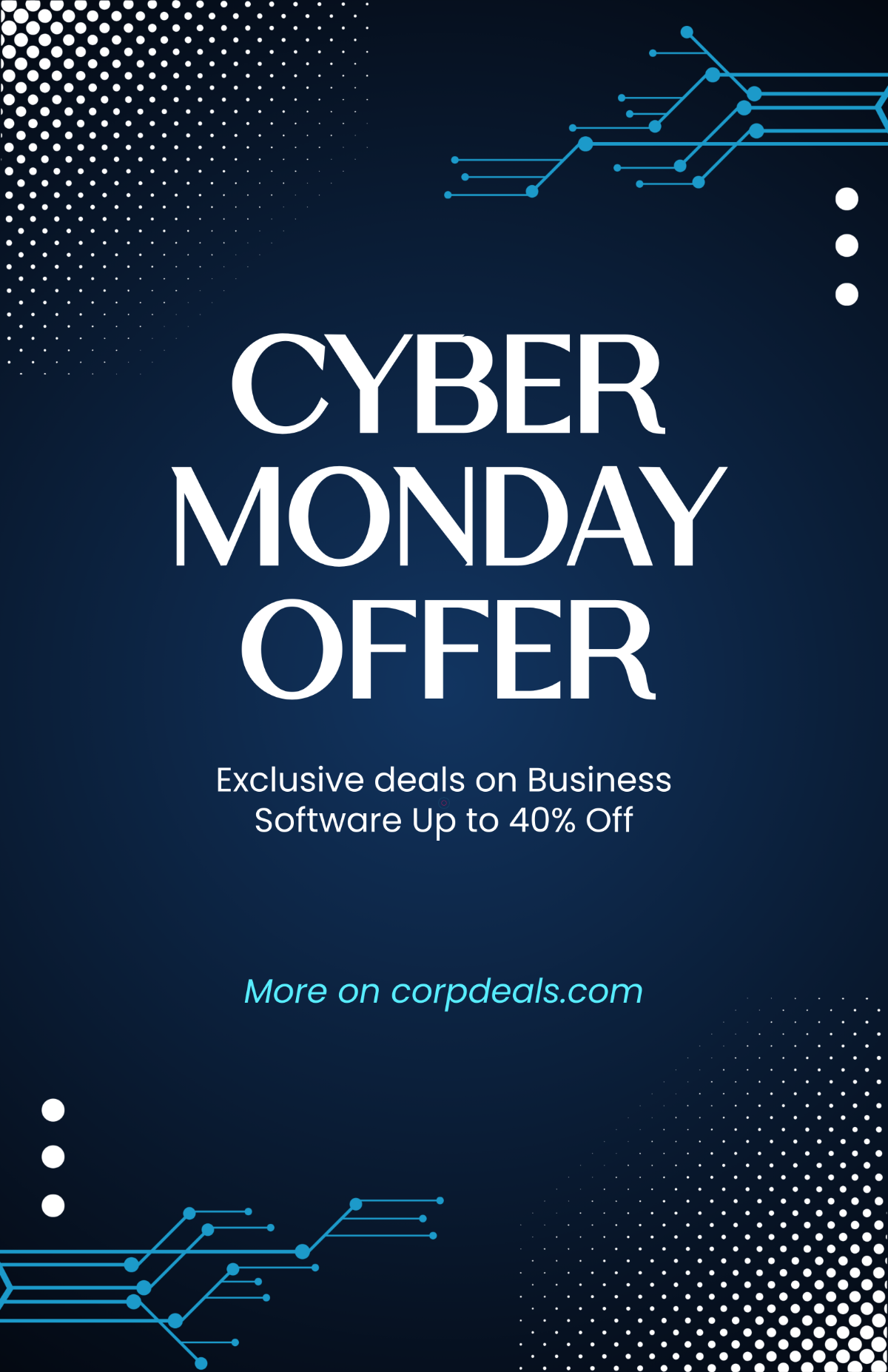 Free Professional Corporate Cyber Monday Poster Template