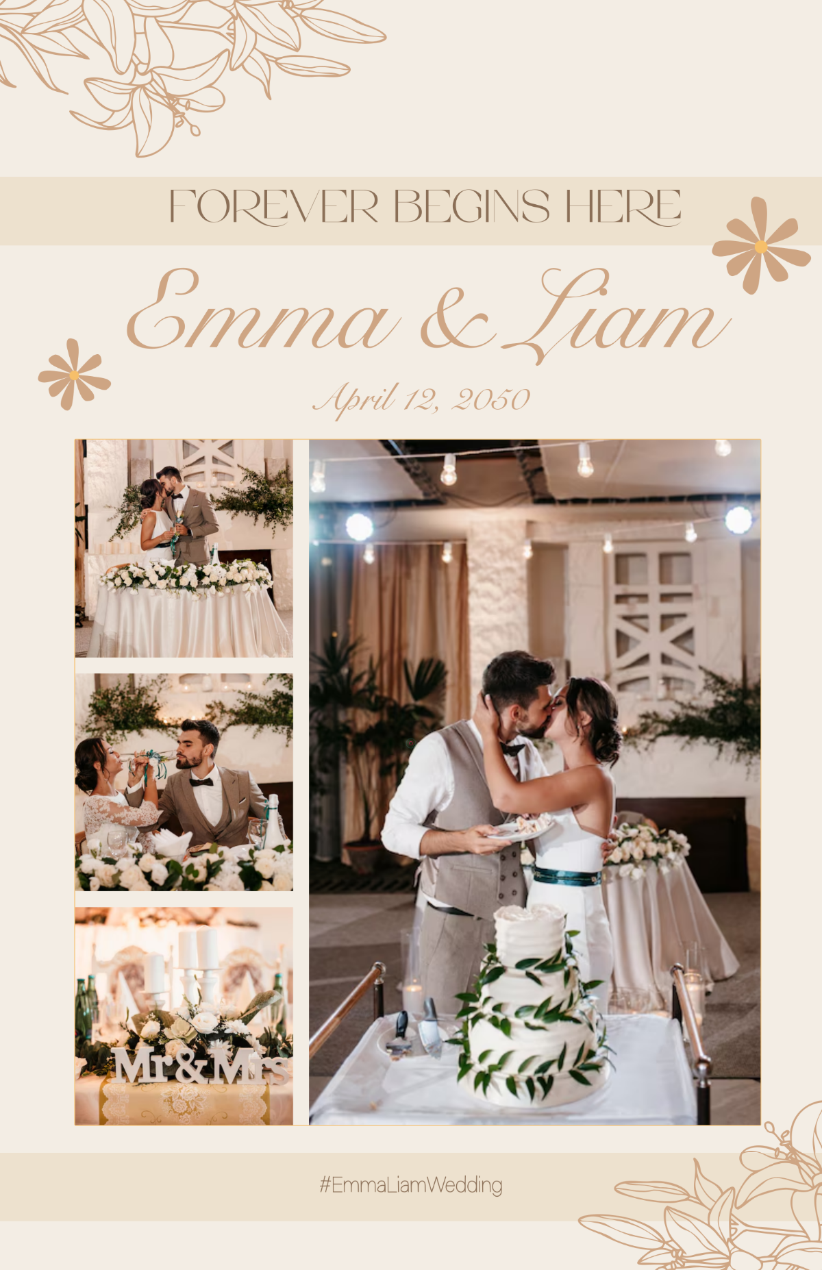Free Wedding Photo Poster Template