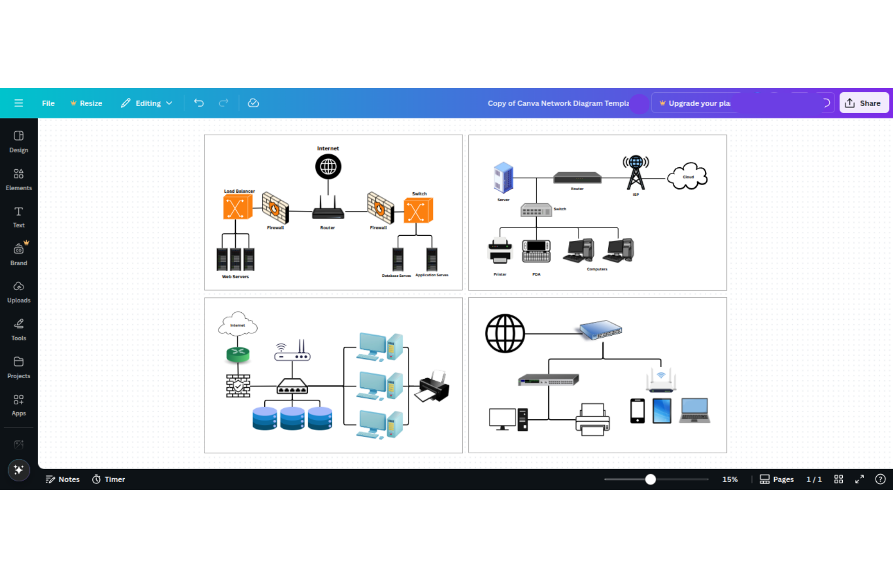 Free Network Diagram Template