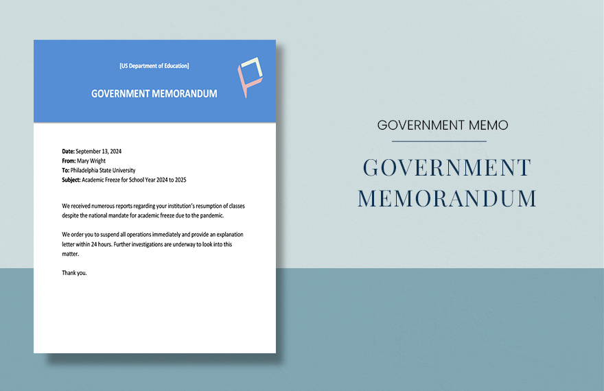 Government Memo Format Template in Pages, Word, PDF, Google Docs - Download | Template.net