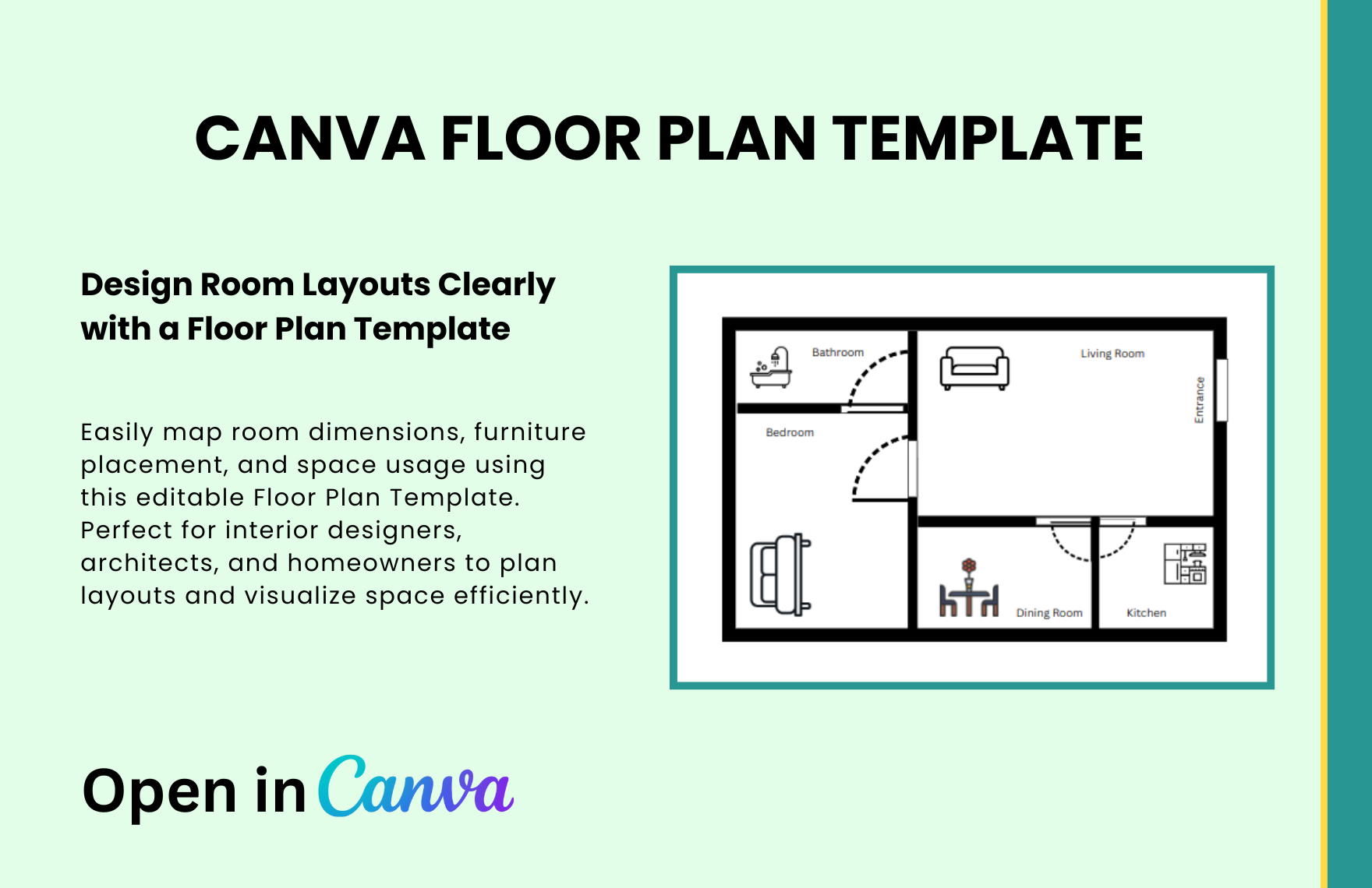 Free Floor Plan Template in Canva