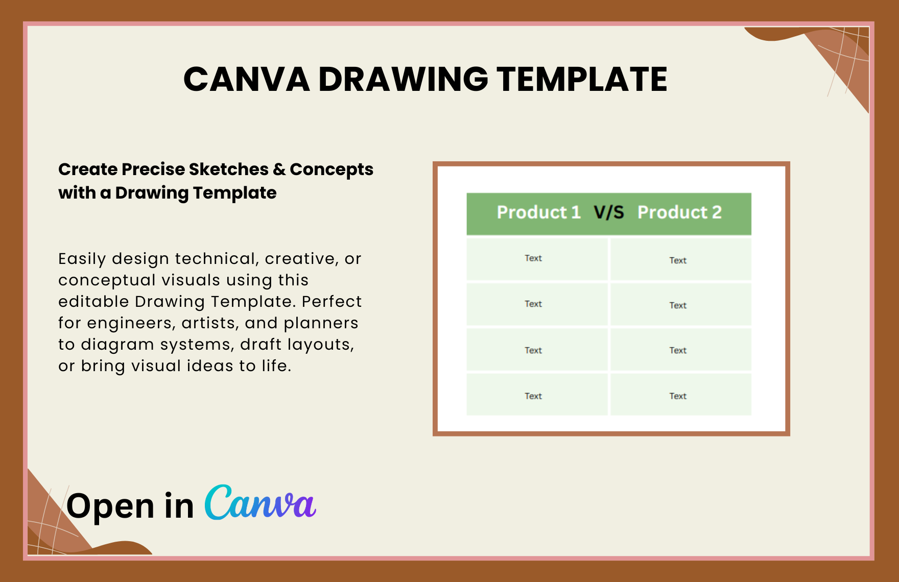 Free Drawing Template in Canva to Download