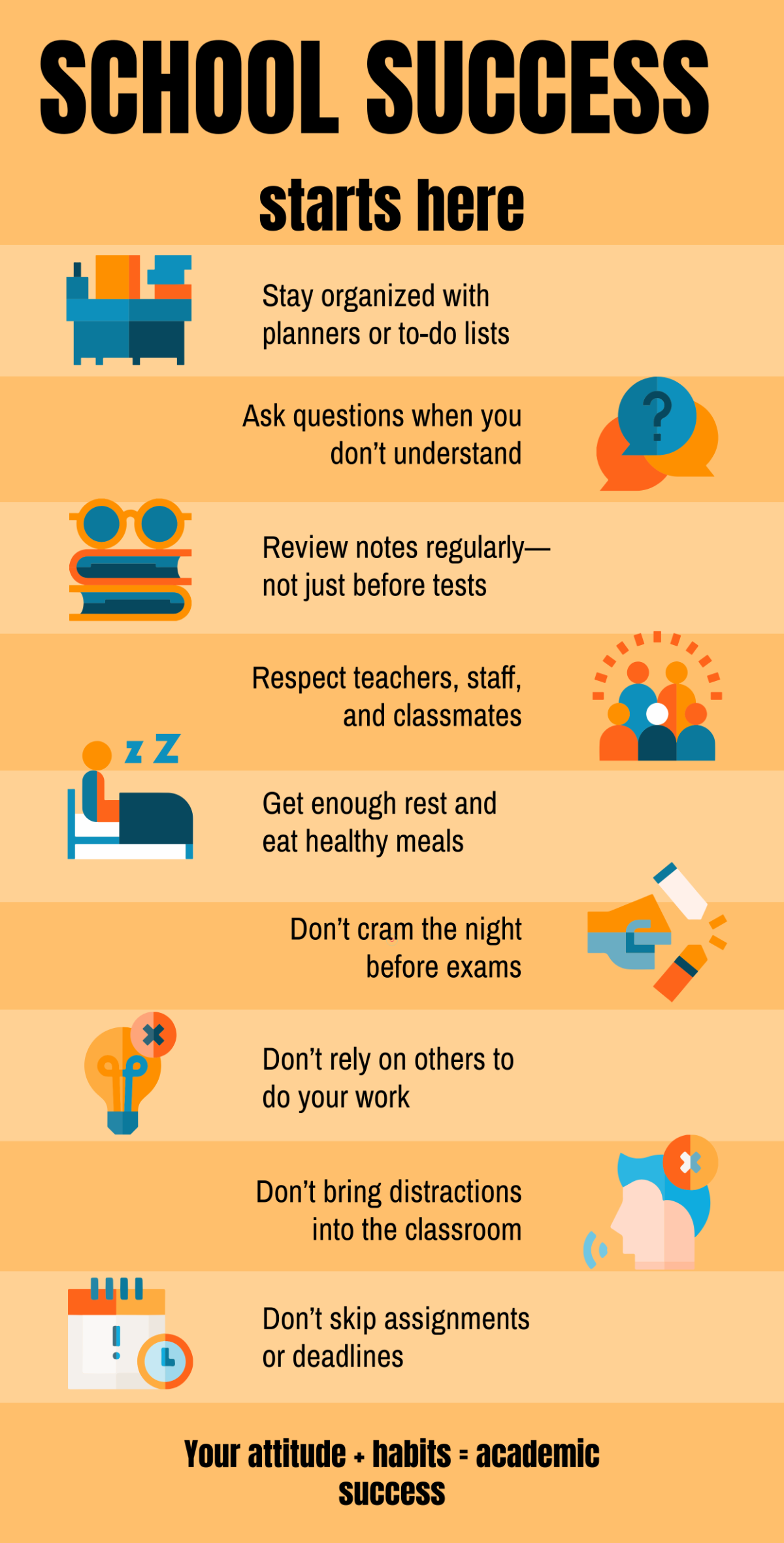Free Creative School Infographic Poster  Template
