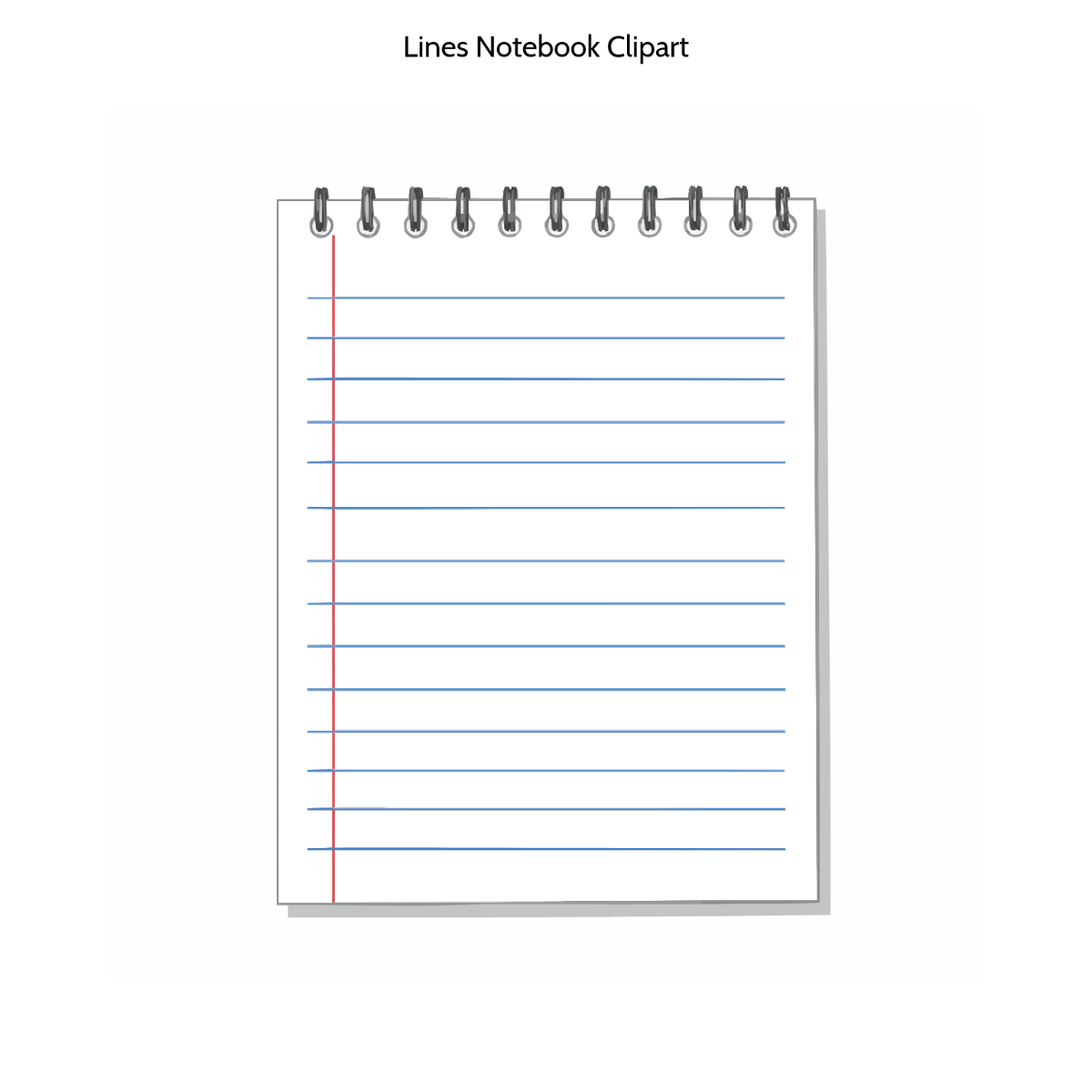 Free Lines Notebook Clipart Template
