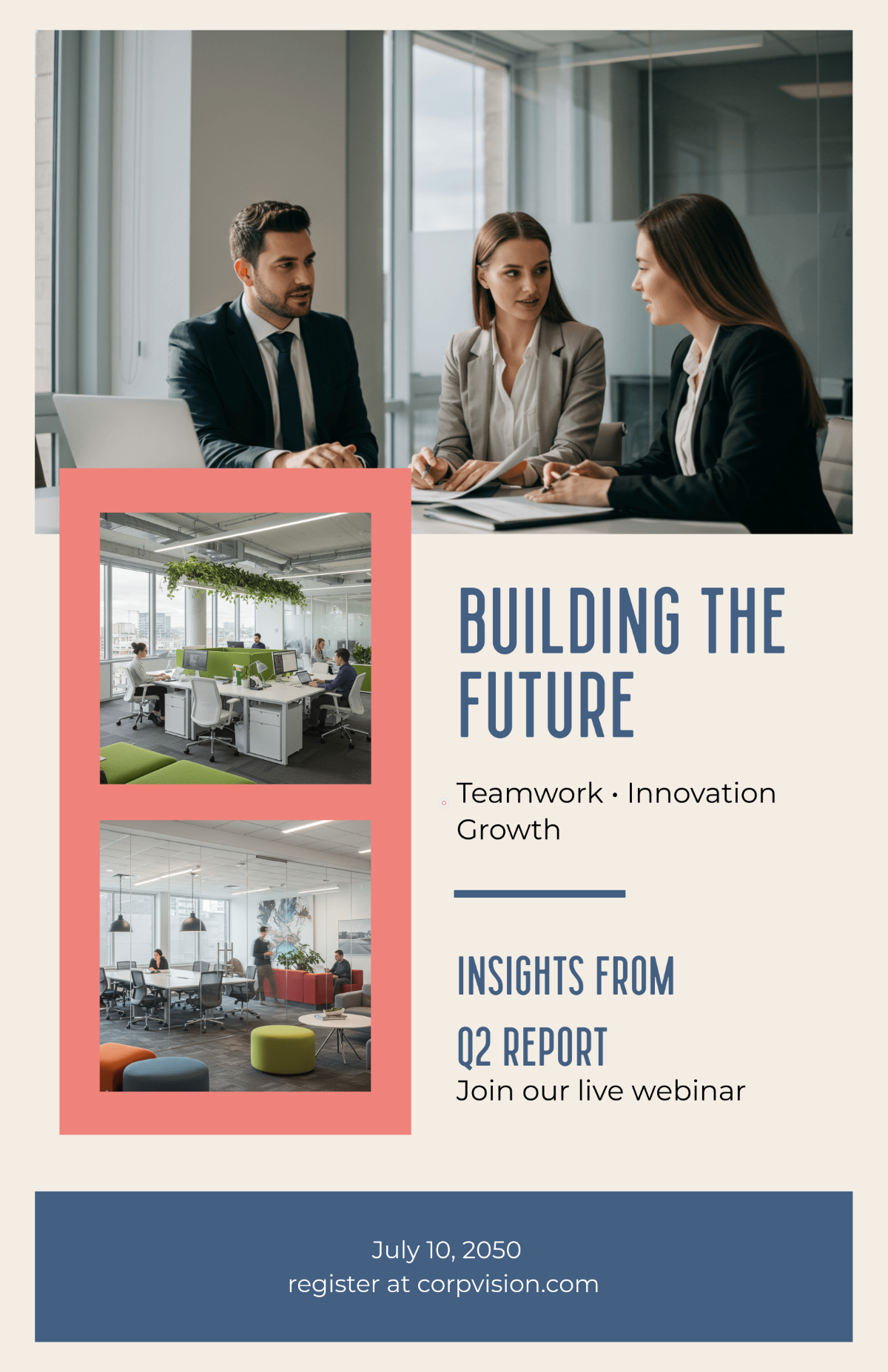 Free Modern Corporate Photo Poster Template
