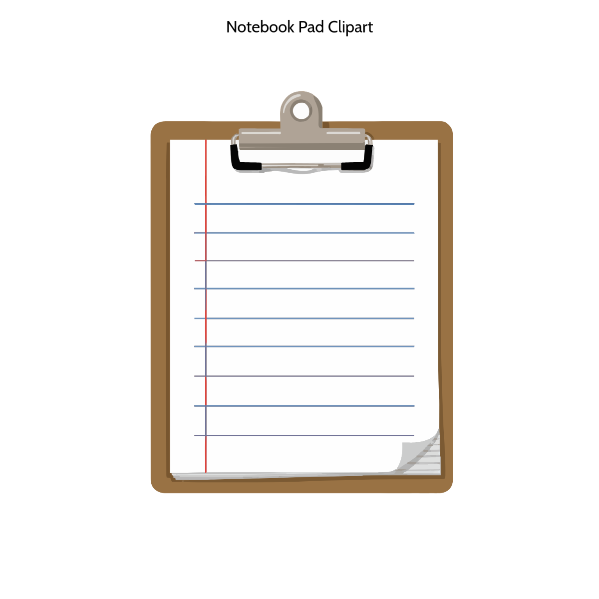Free Notebook Pad Clipart Template