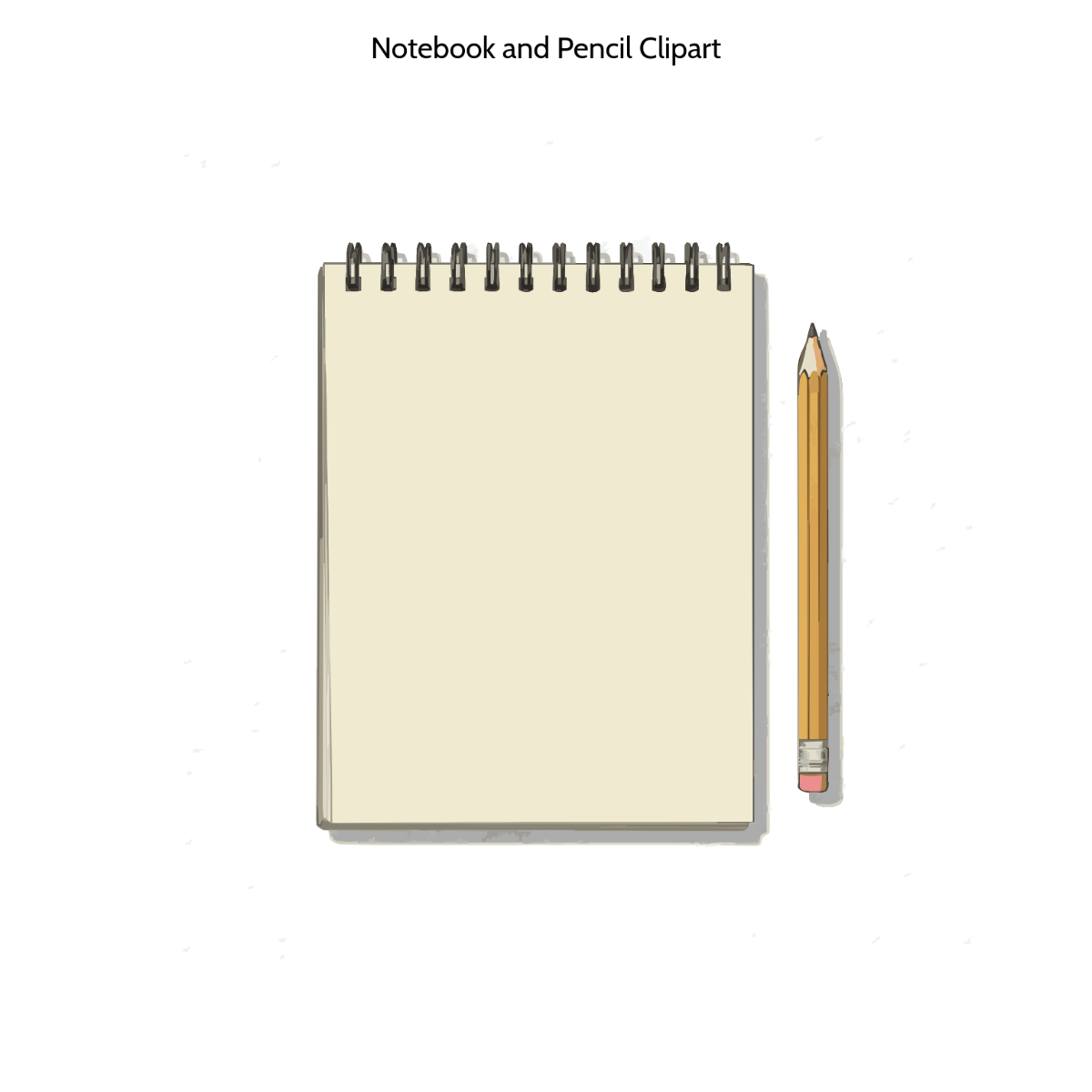 Free Notebook and Pencil Clipart Template