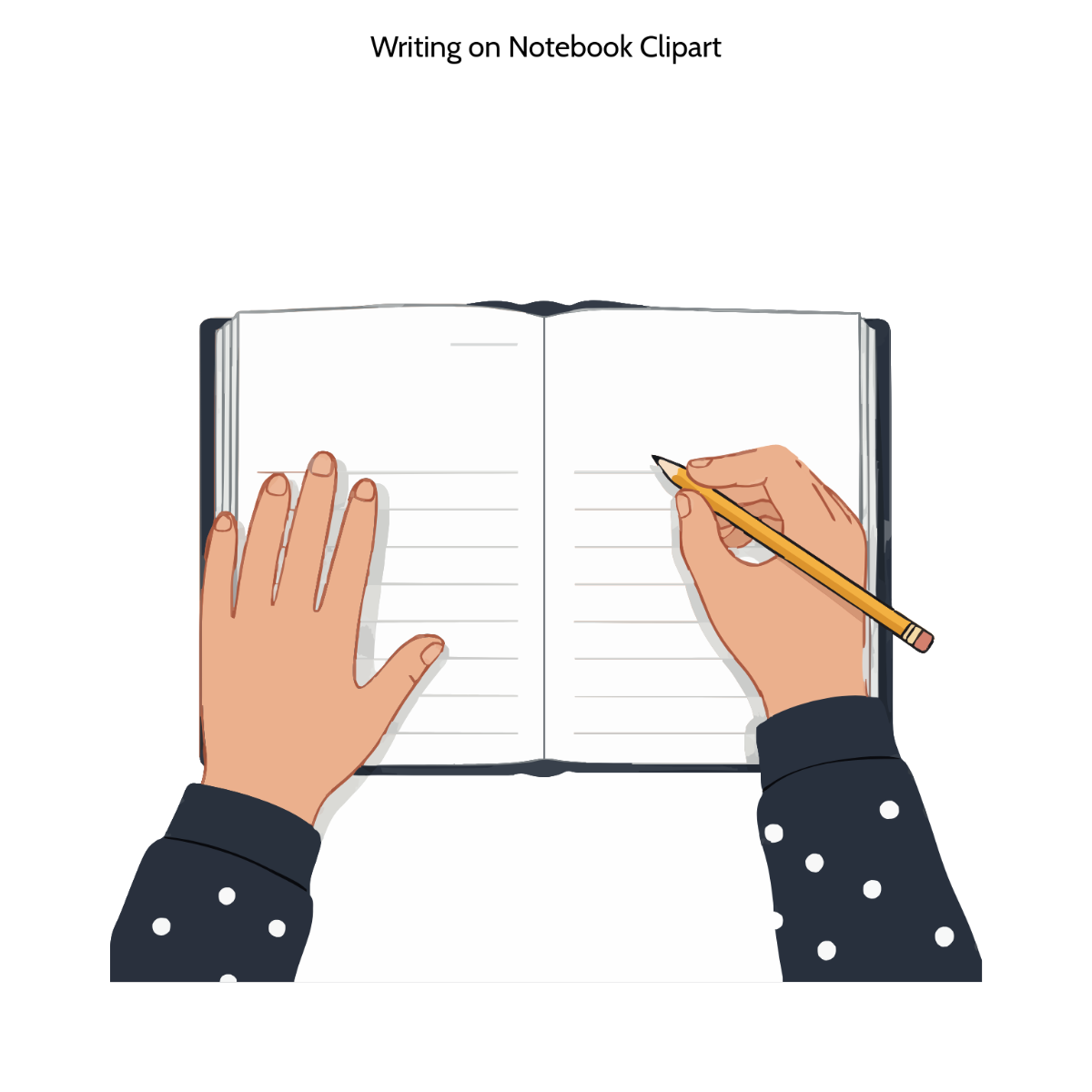 Free Writing on Notebook Clipart Template