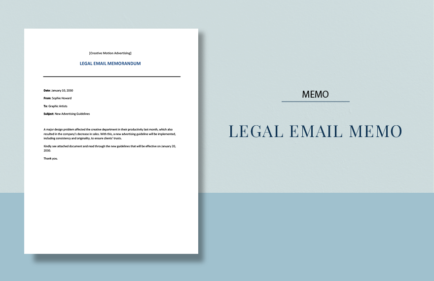 Legal Email Memo Template