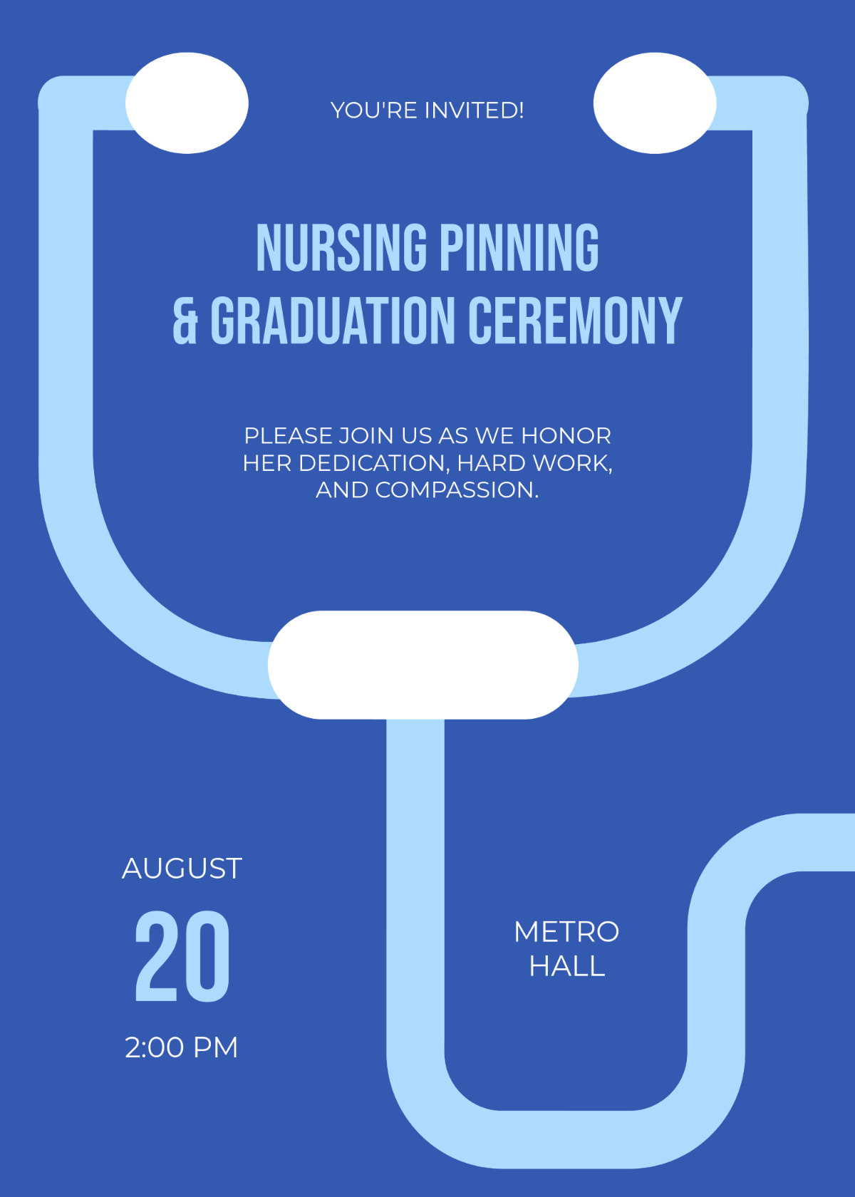 Free Nurse Graduation Invitation Template