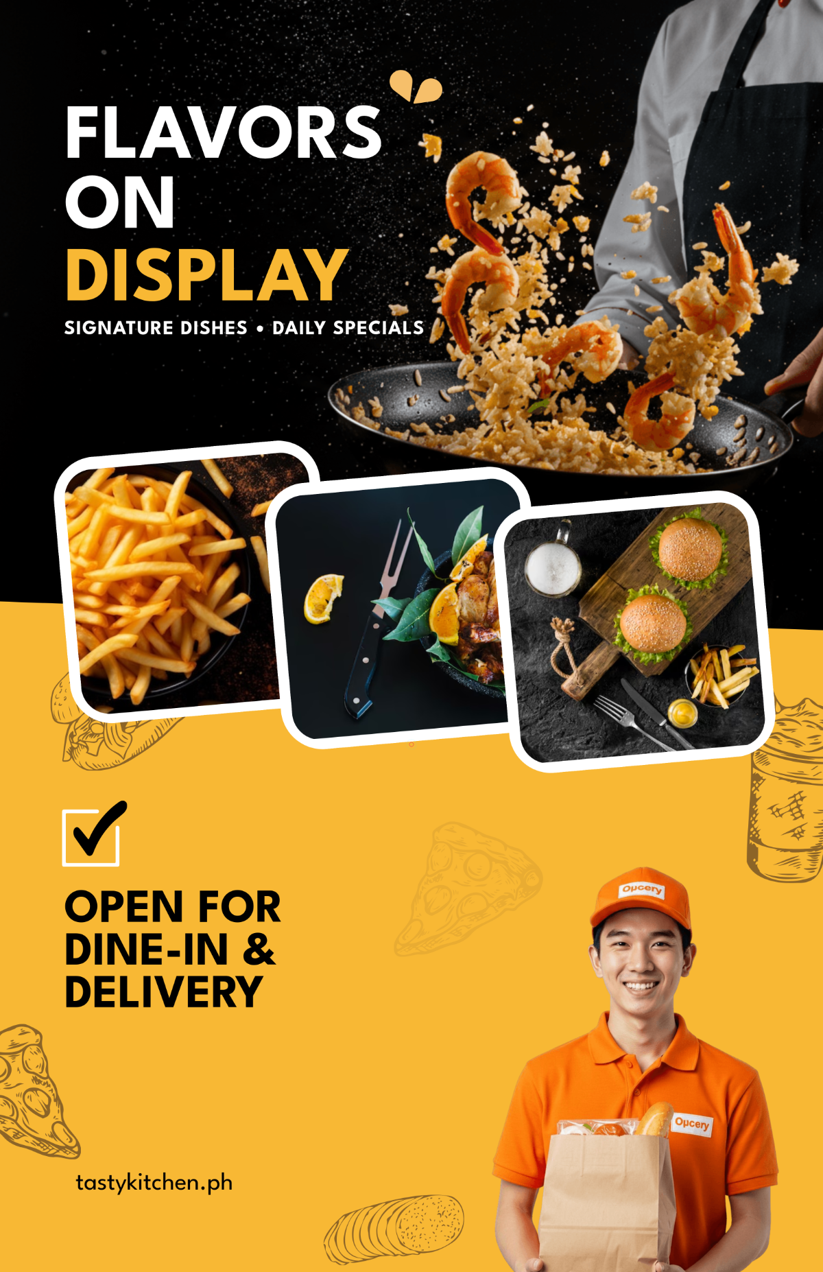 Free Restaurant Photo Poster Template