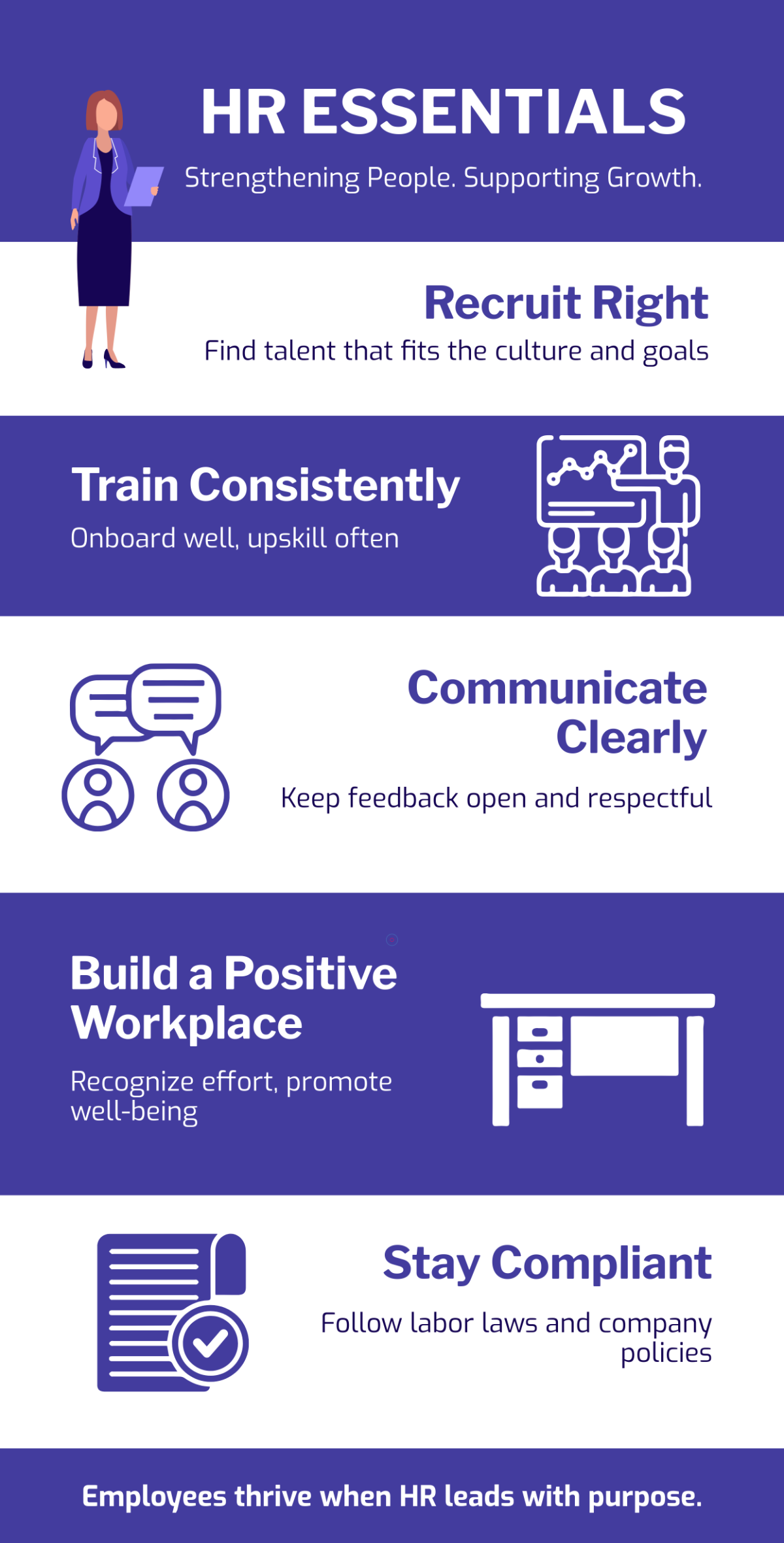 Free HR Infographic Printable Poster Template