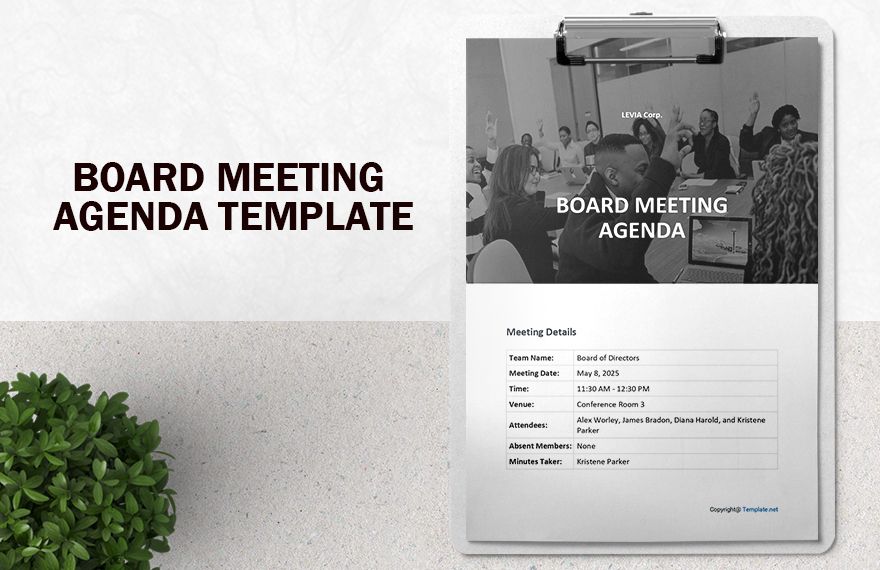 Non Profit Board Meeting Agenda Template Google Docs, Word, Apple
