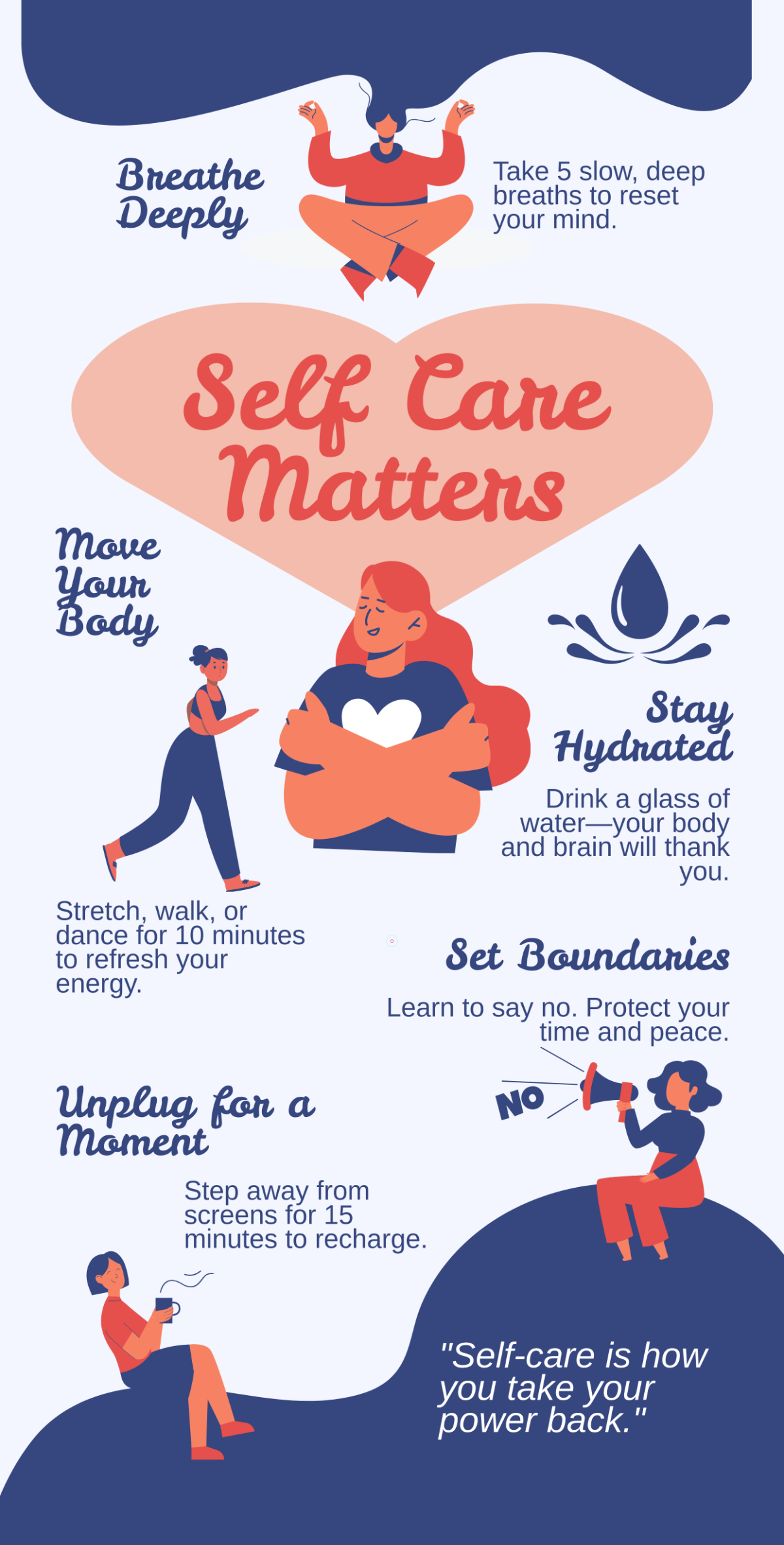 Free Self-Care Design Infographic Poster Template