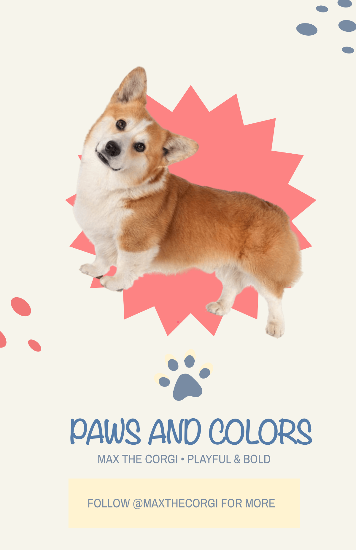 Free Colorful Pet Photo Poster Template