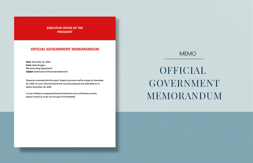 Official Government Memo Template