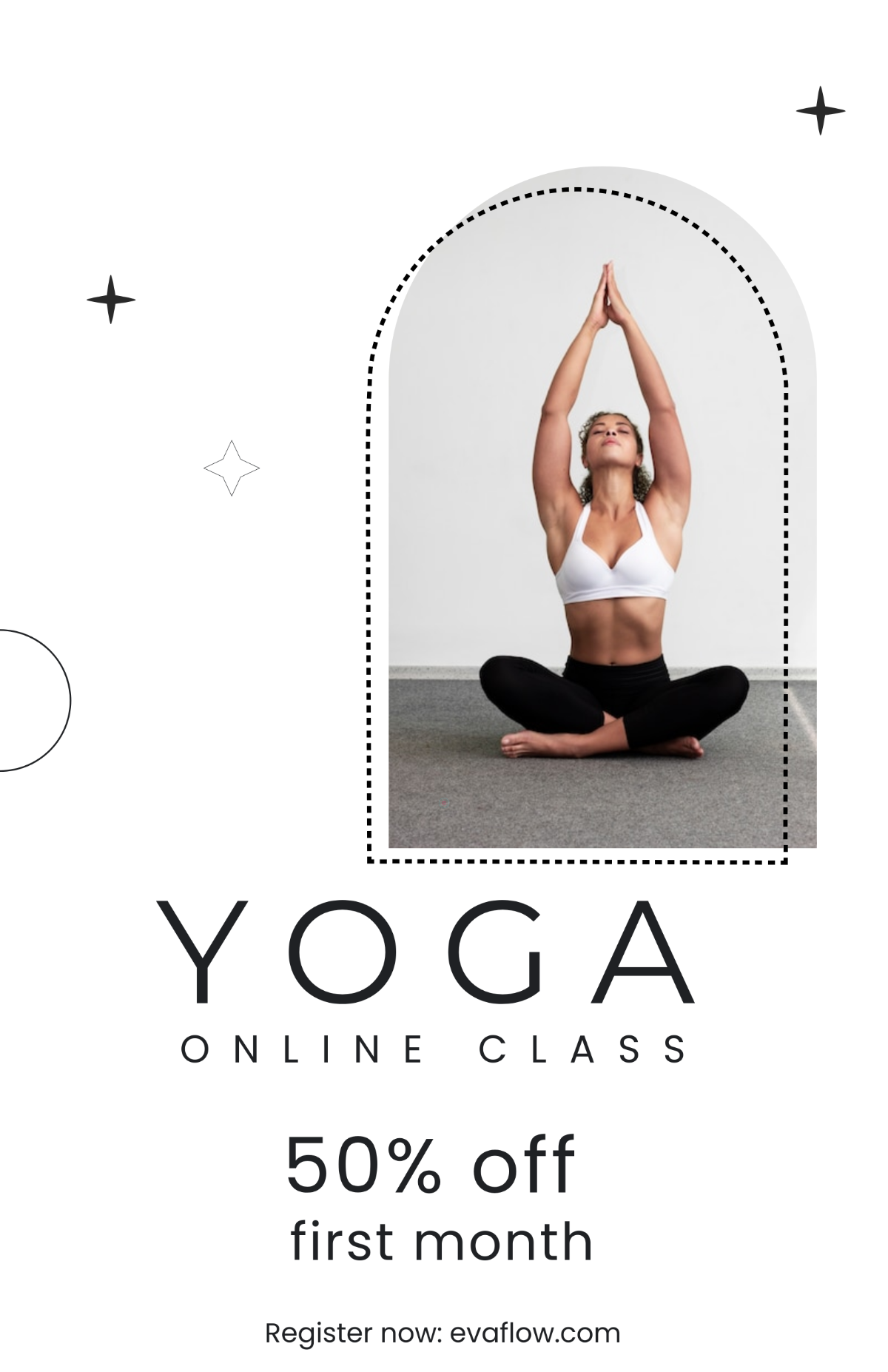 Free Minimalist Yoga Poster Template to Edit Online