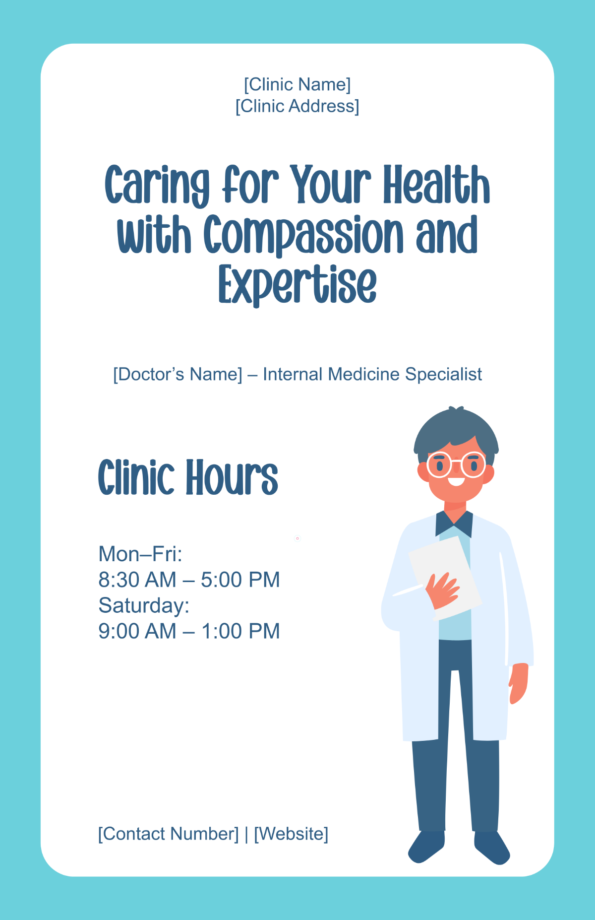 Free Blank Medical Doctor Poster Template