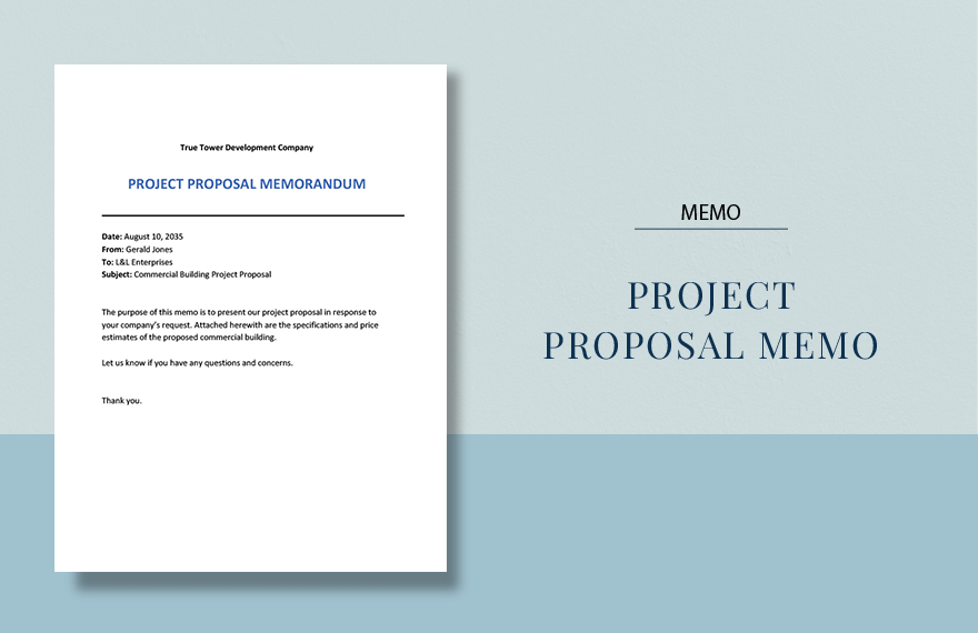 Project Proposal Memo Template in Word, Google Docs, Apple Pages