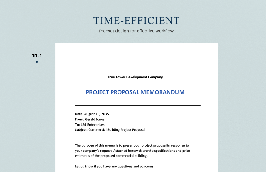 Project Proposal Memo Template