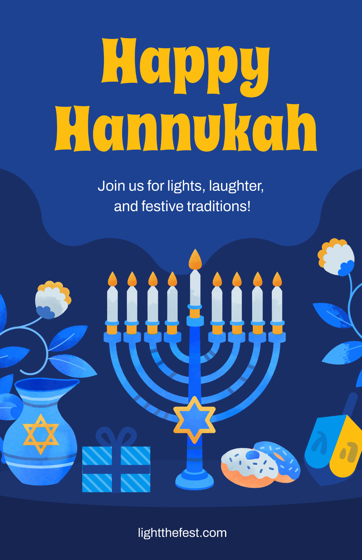 Free Hanukkah Celebration Poster Template