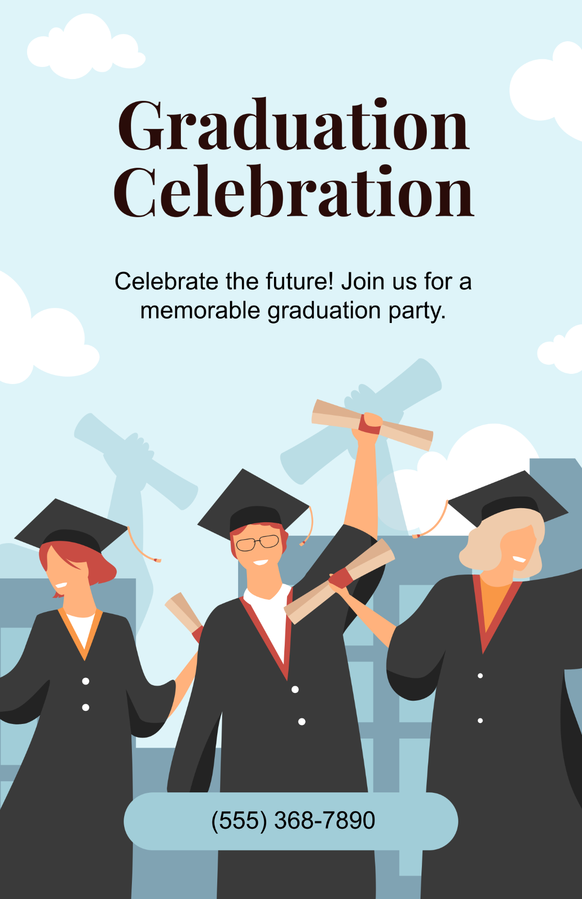 Free Graduation Celebration Poster Template