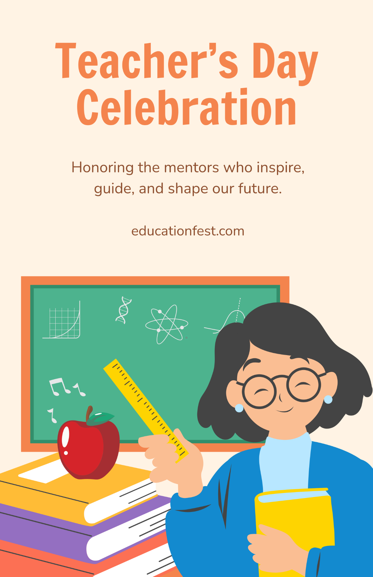 Free Teacher's Day Celebration Poster Template