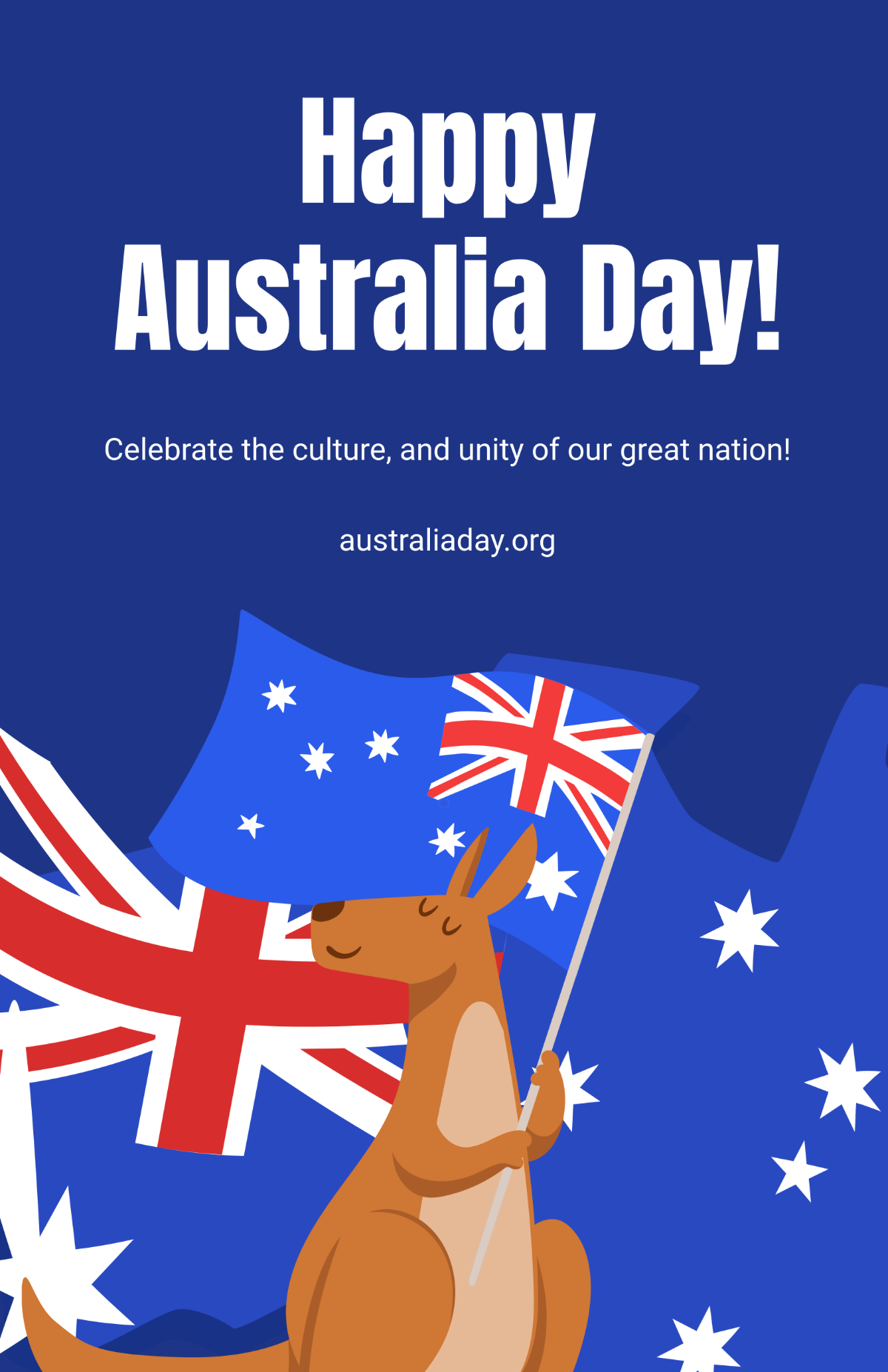 Free Australia Day Celebration Poster Template to Edit Online