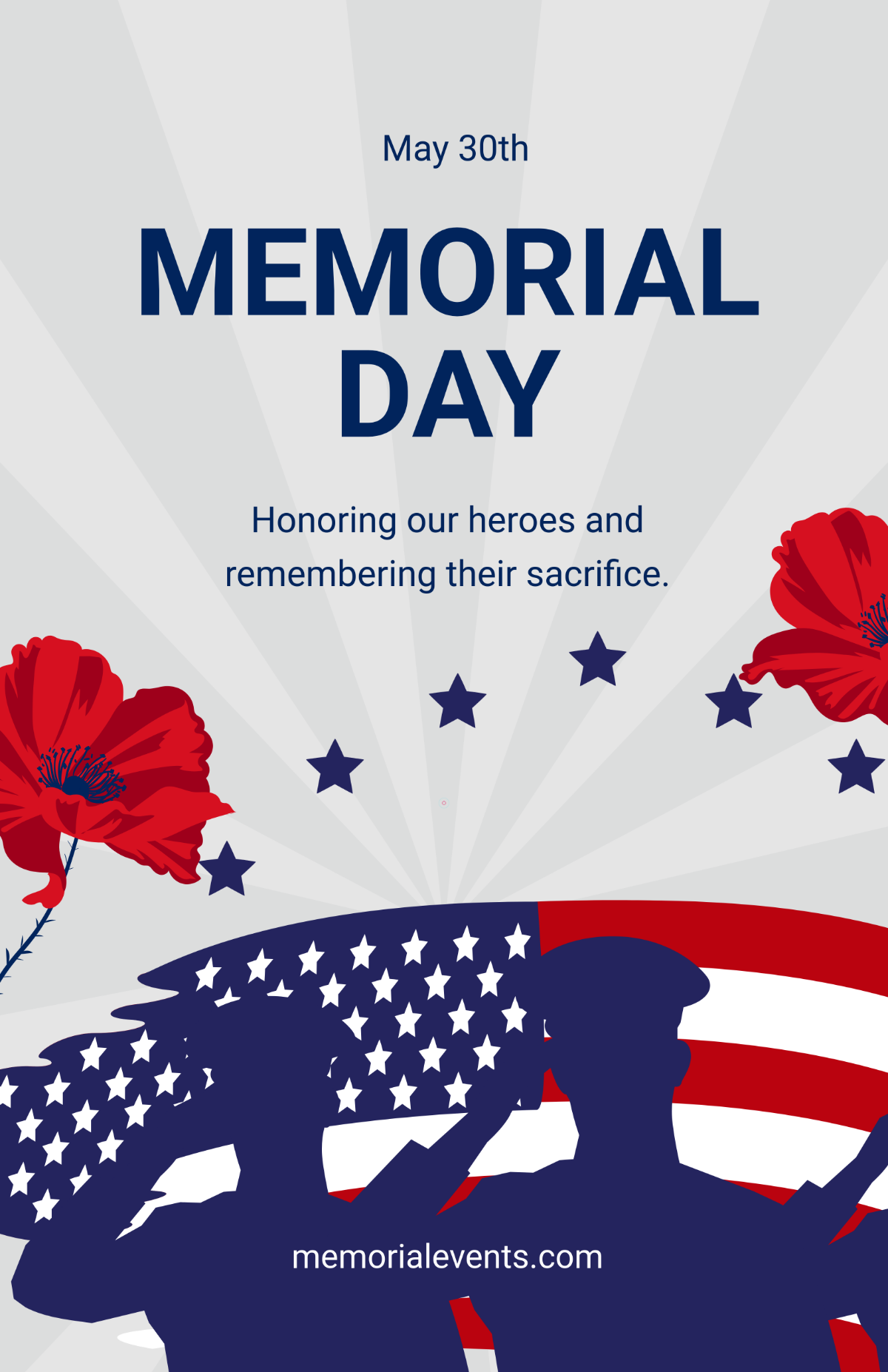 Free Memorial Day Celebration Poster Template to Edit Online