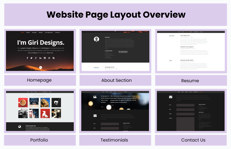 Free Portfolio PHP Website Template