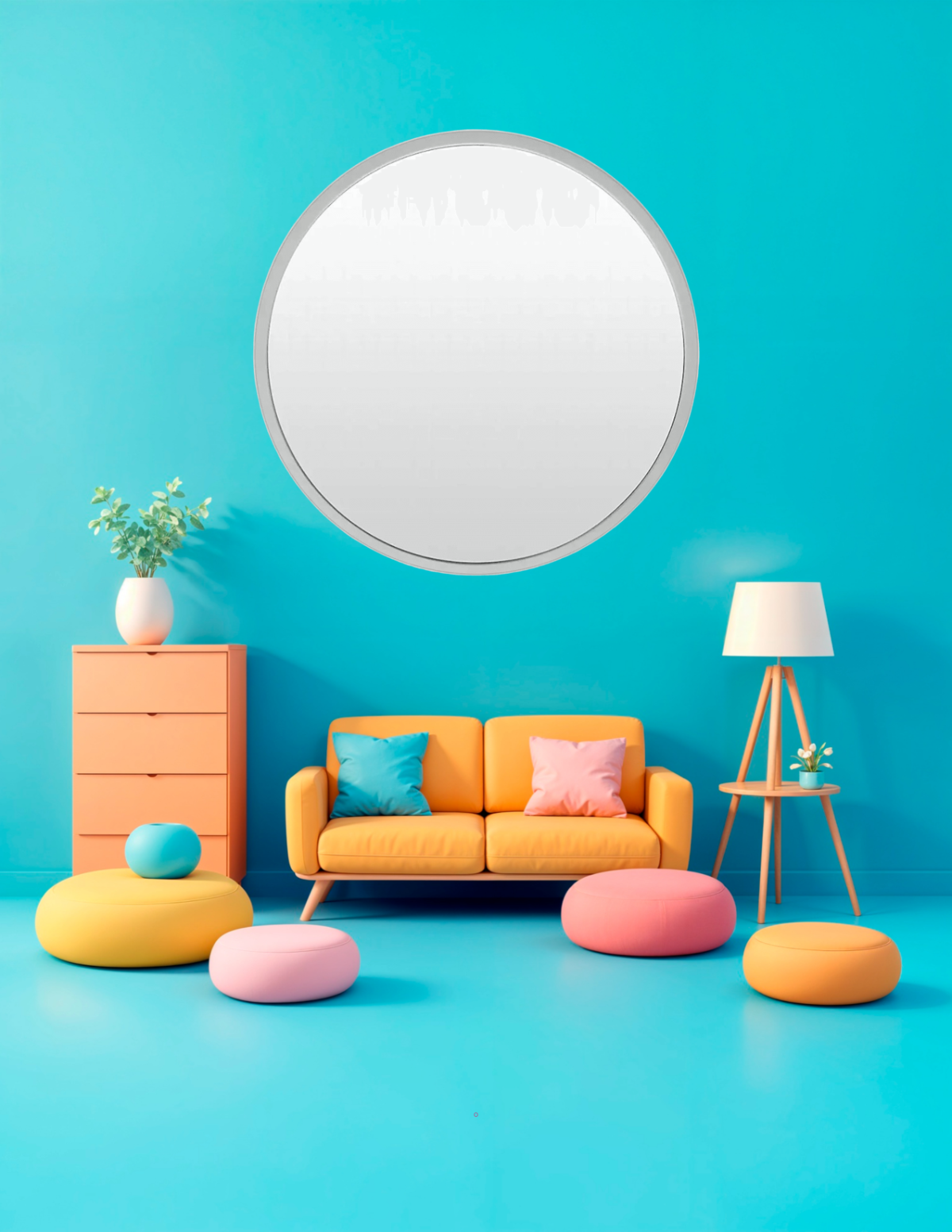 Free Colorful Home Interior Photo Template