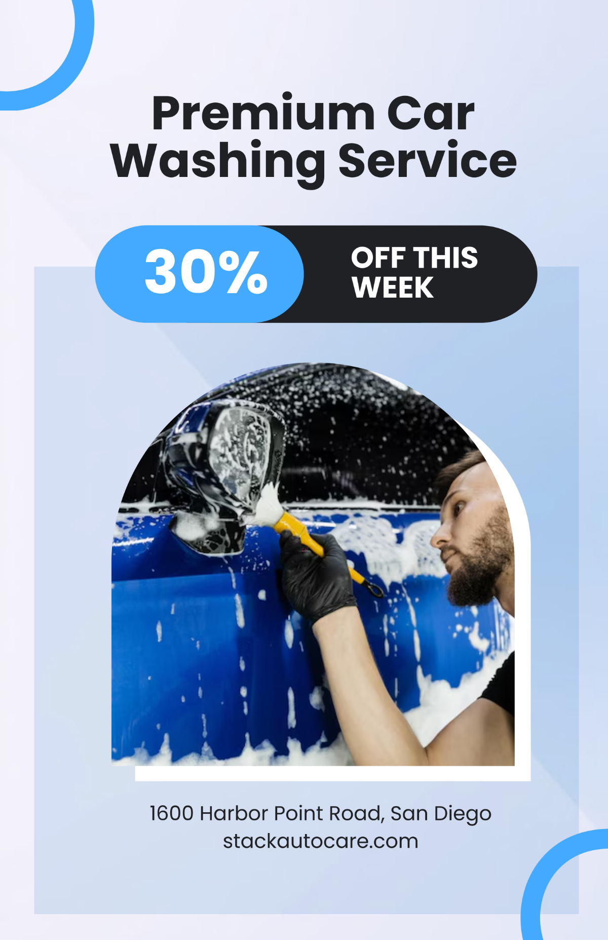Free Creative Car Wash Advertisement Poster Template