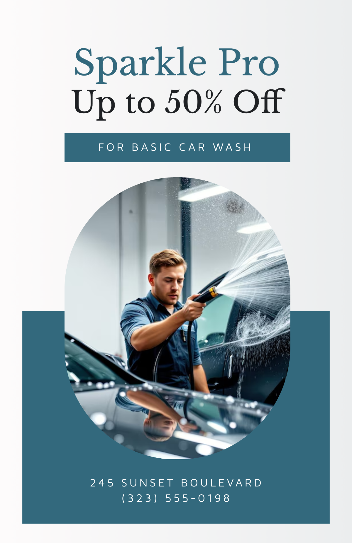 Free Aesthetic Car Wash Banner Poster Template
