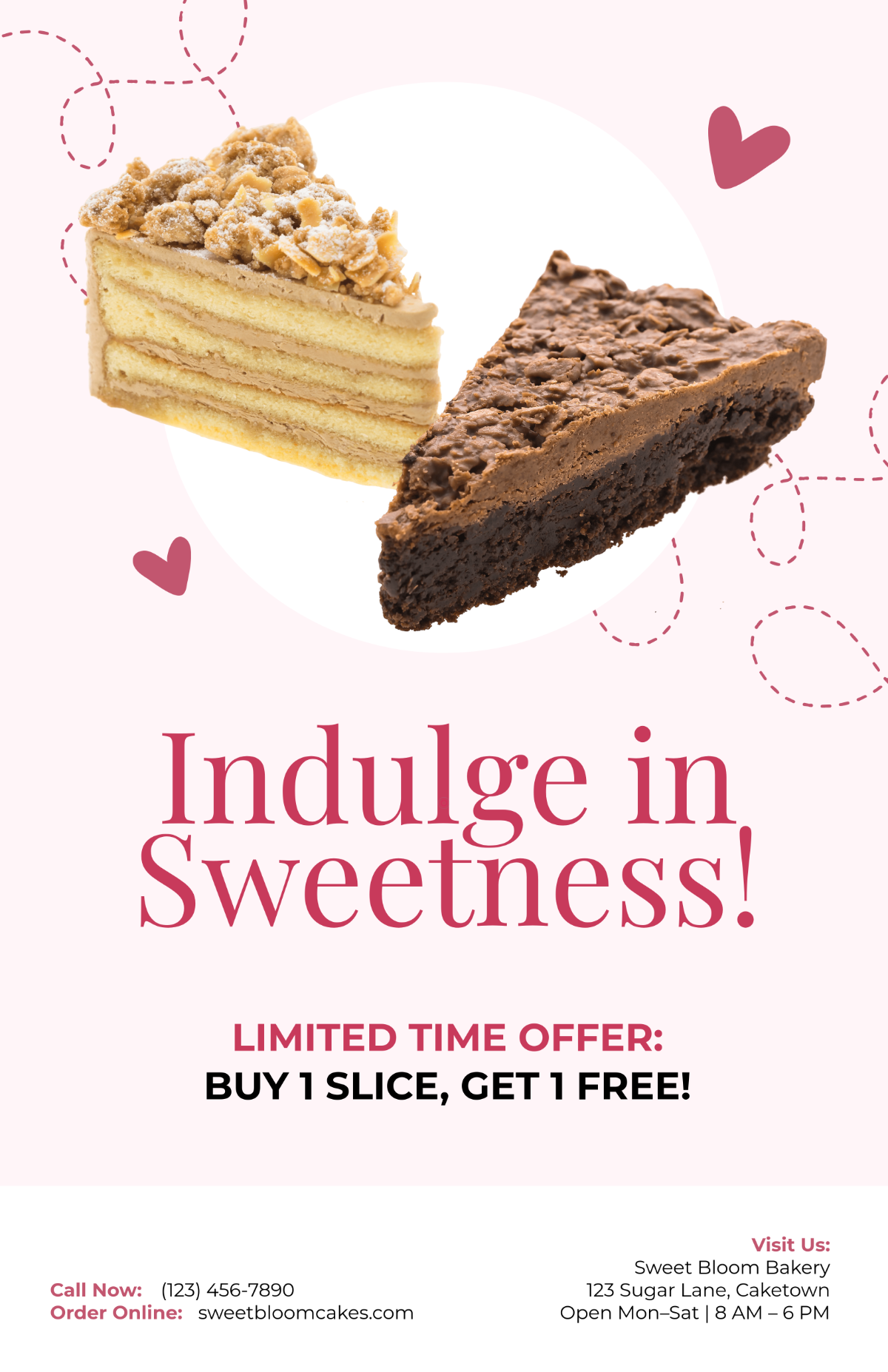 Free Cake Advertising Poster Template
