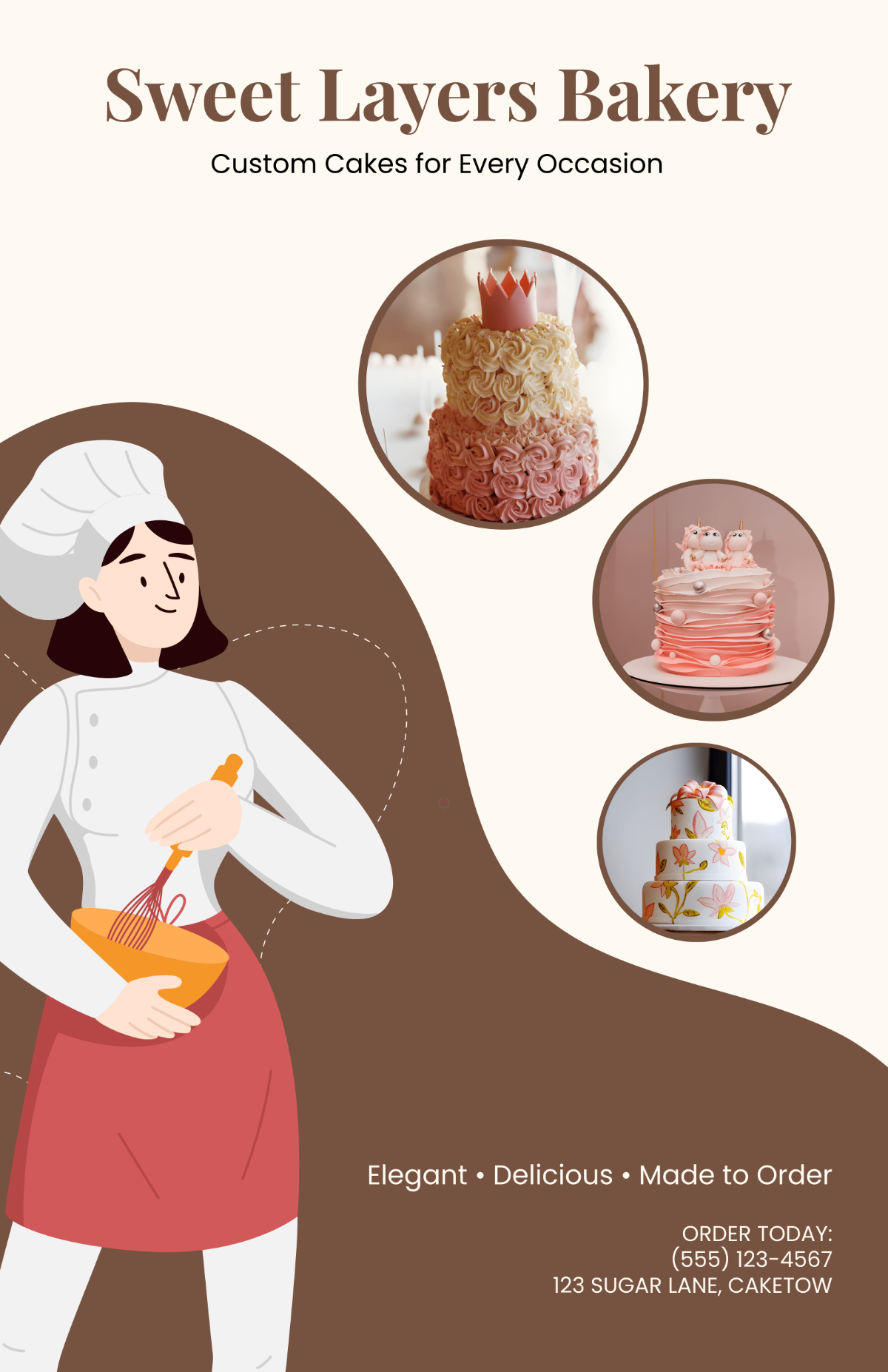 Free Professional Cake Business Poster Template
