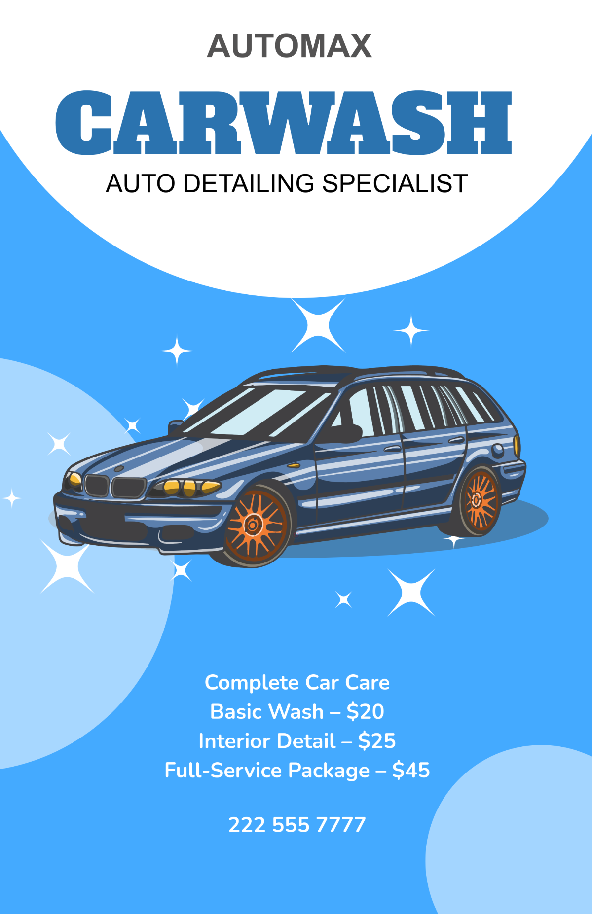 Free Car Wash Poster Template