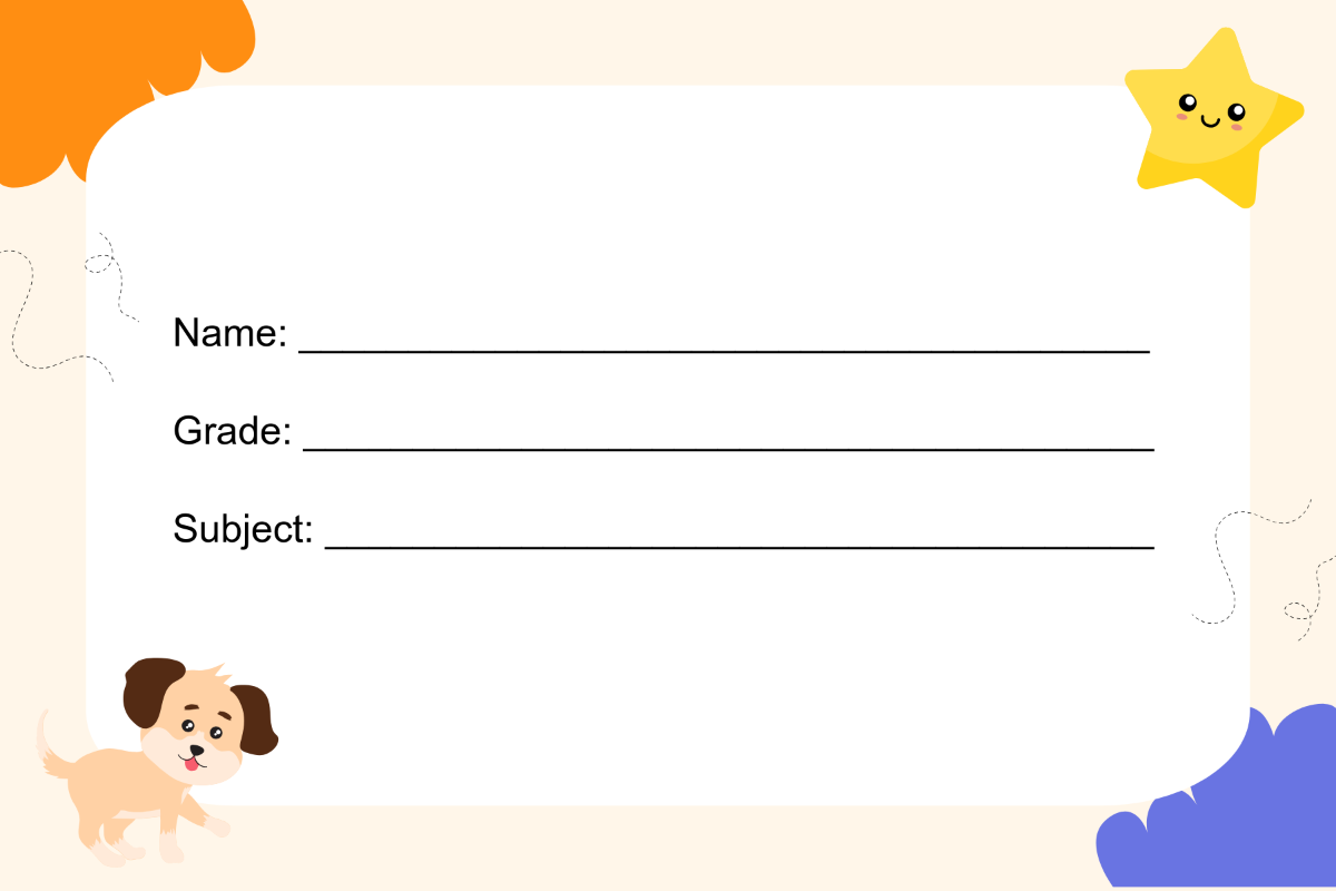 Free Cute School Label Template