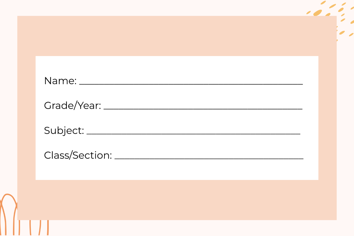 Free School Label for High School Template