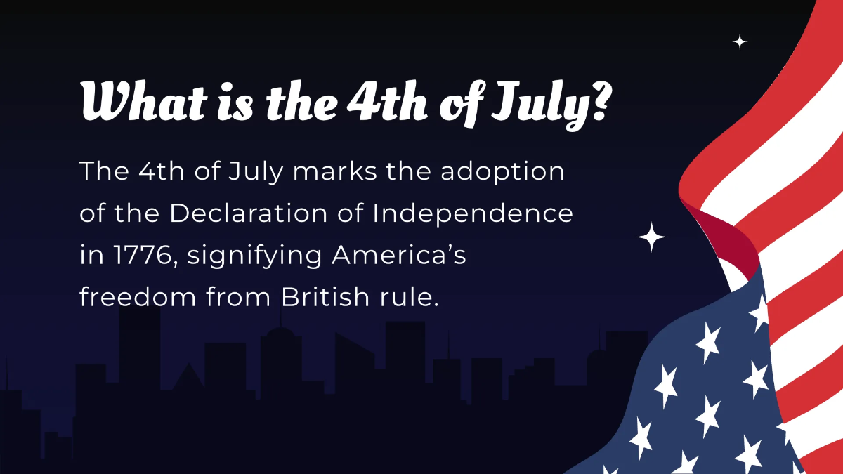 Free 4th of July Presentation Template to Edit Online