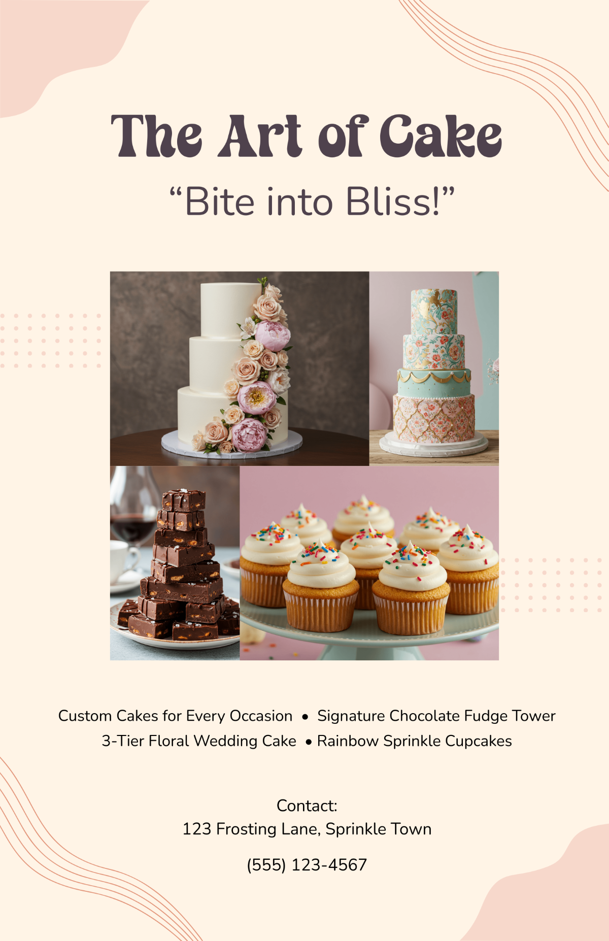 Free Creative Cake Collage Poster Template
