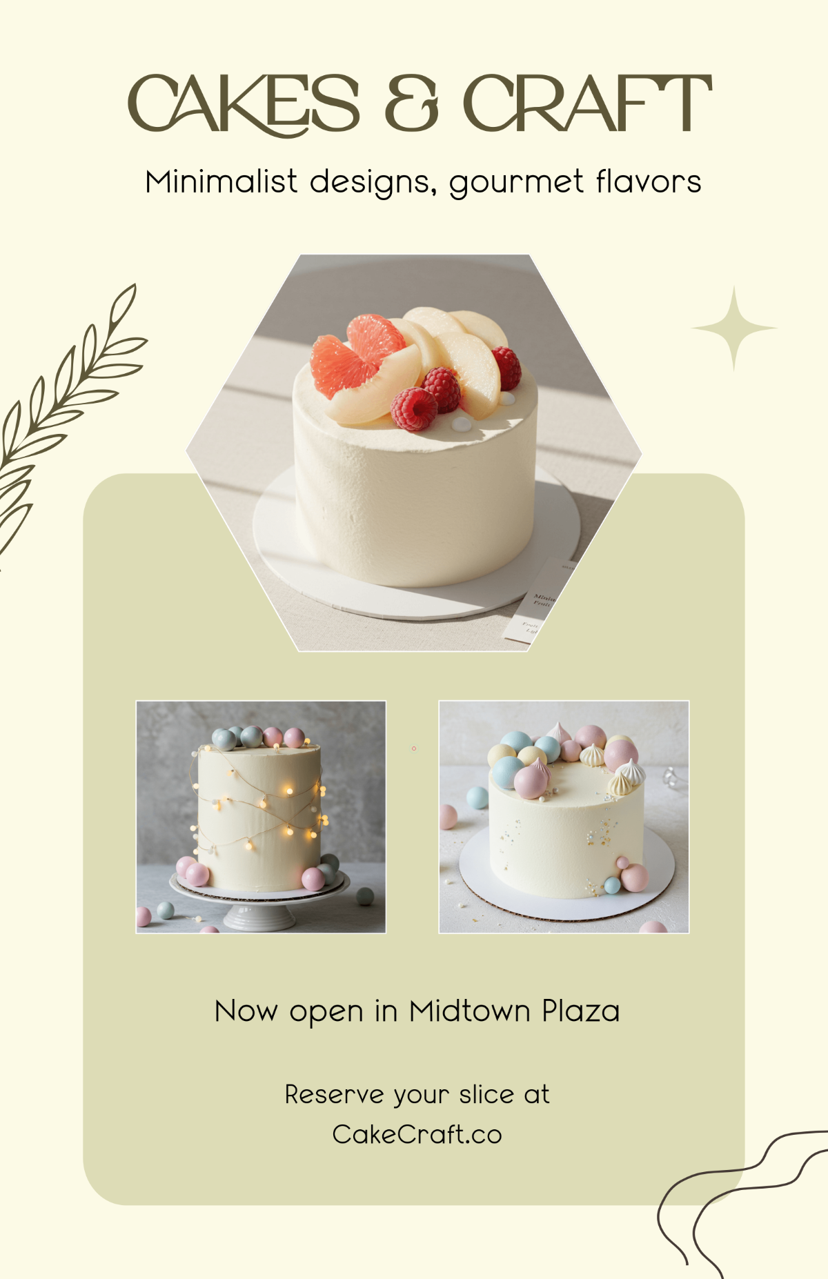 Aesthetic Cake Shop Poster Template Aesthetic Cake Shop Poster Template