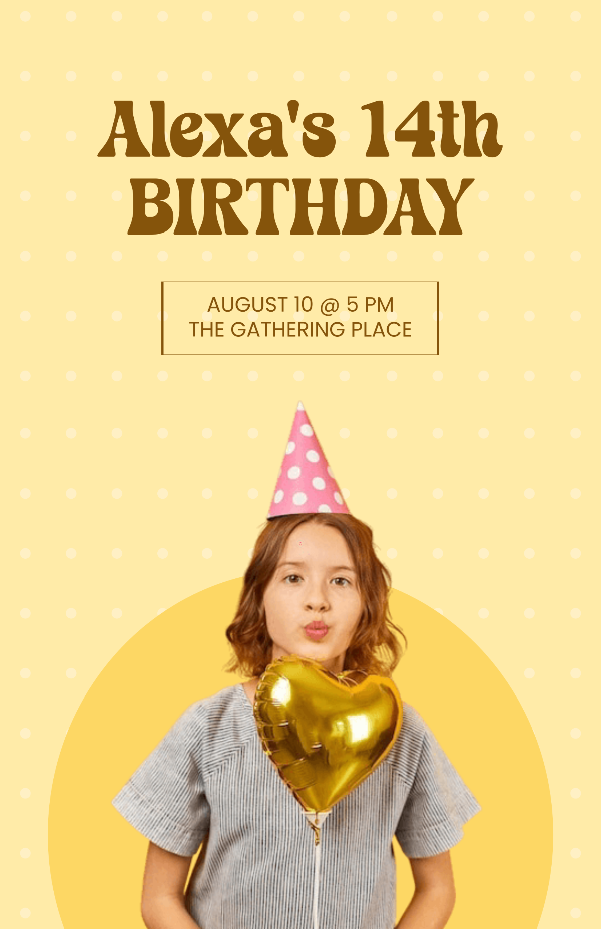 Free Yellow Birthday Celebration Poster Template