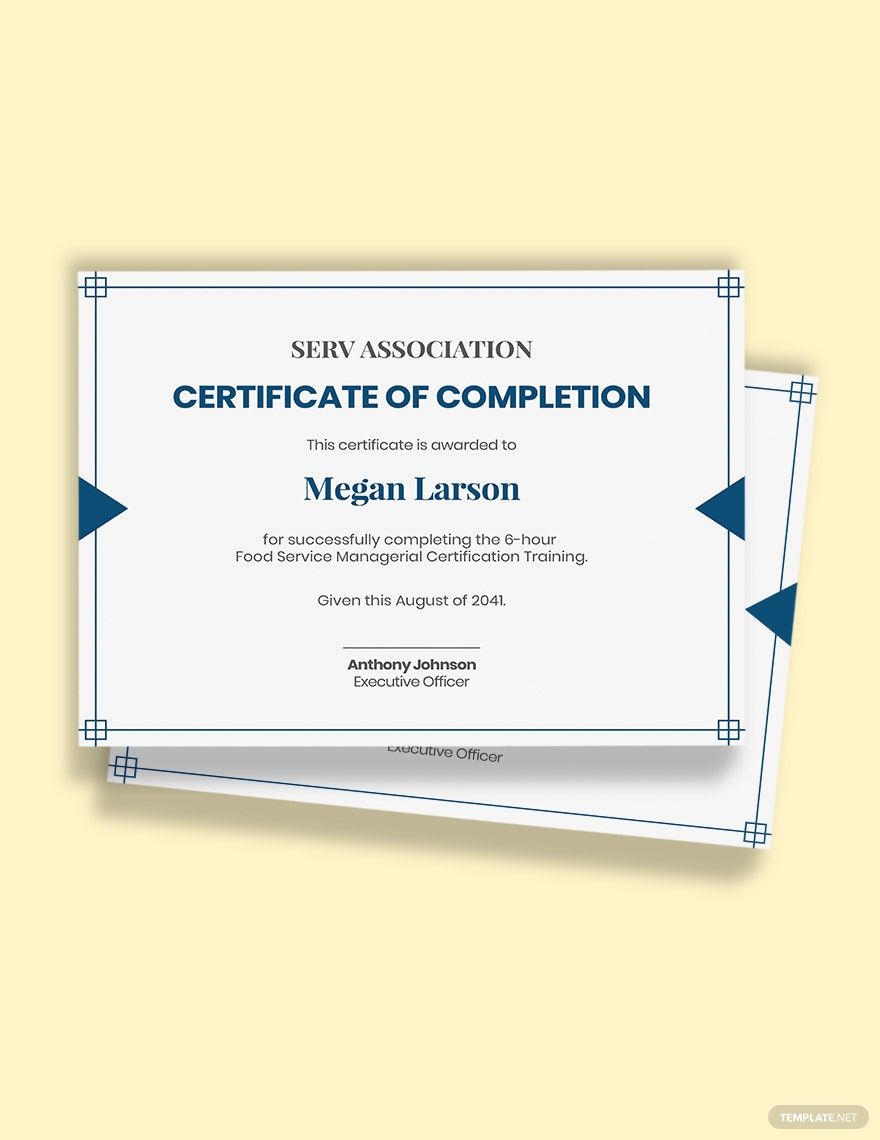 Food Management Certificate