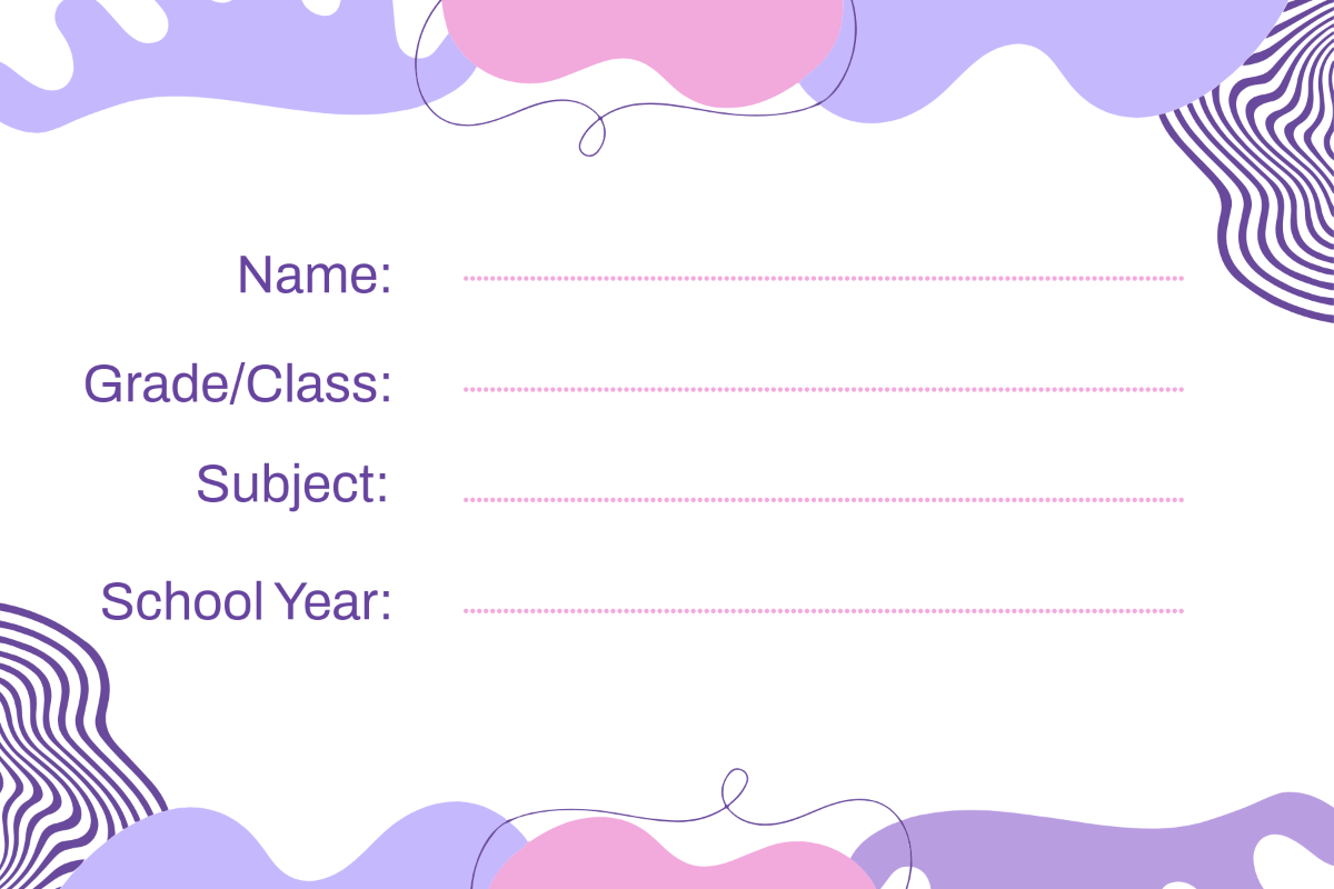 Free Abstract School Label Template
