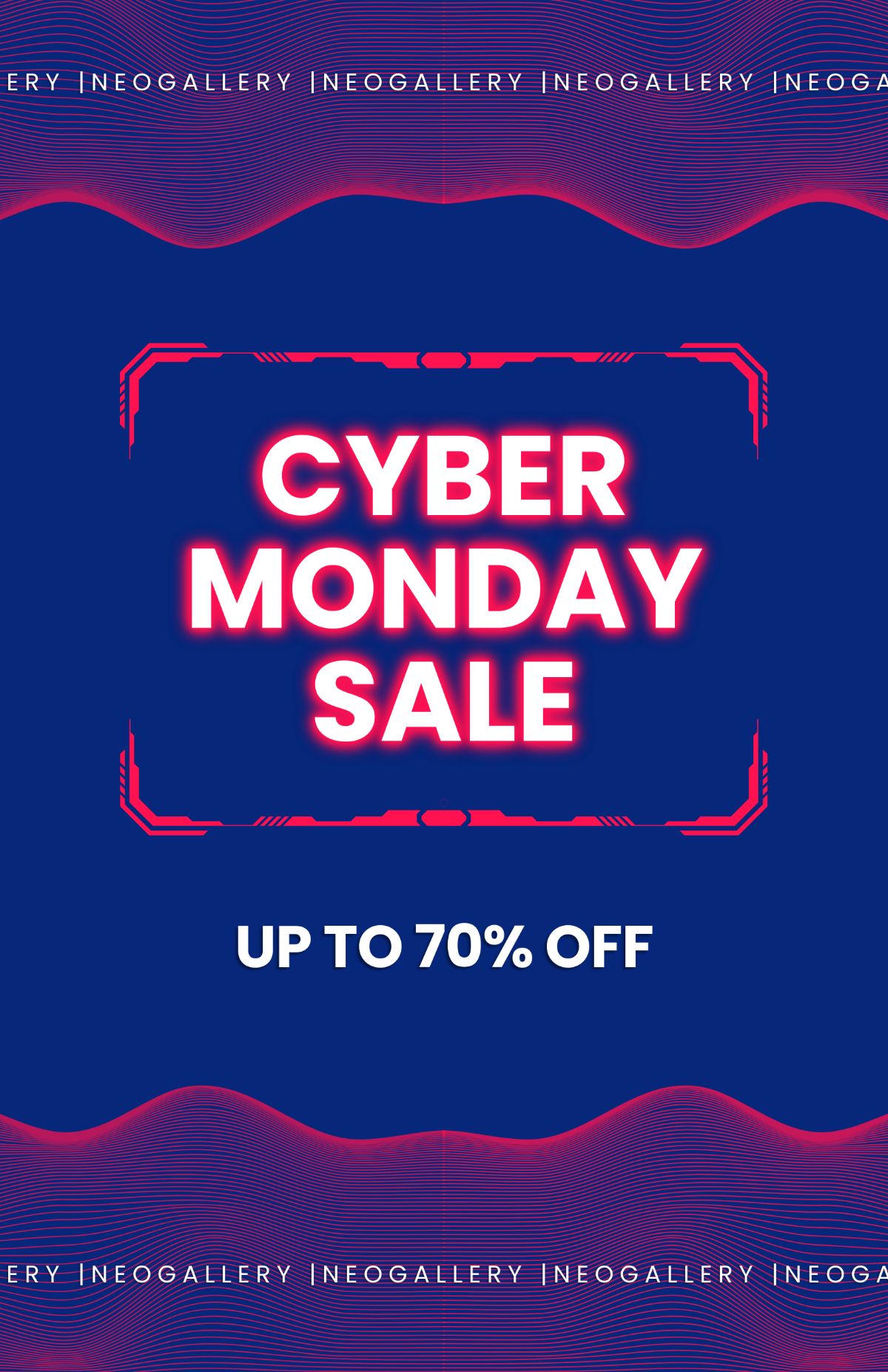 Free Modern Cyber Monday Art Poster Template