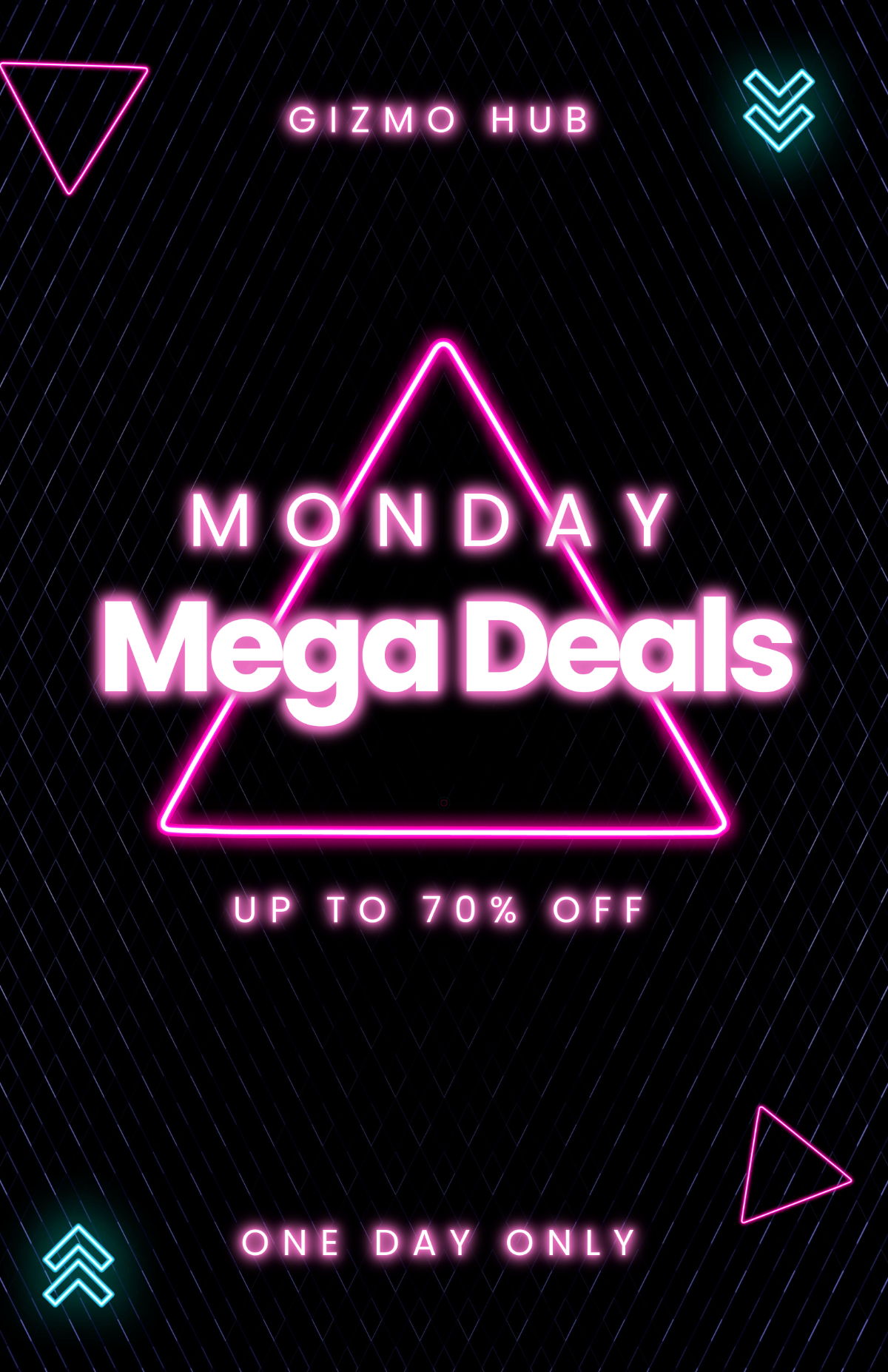 Free Simple Cyber Monday Poster Template